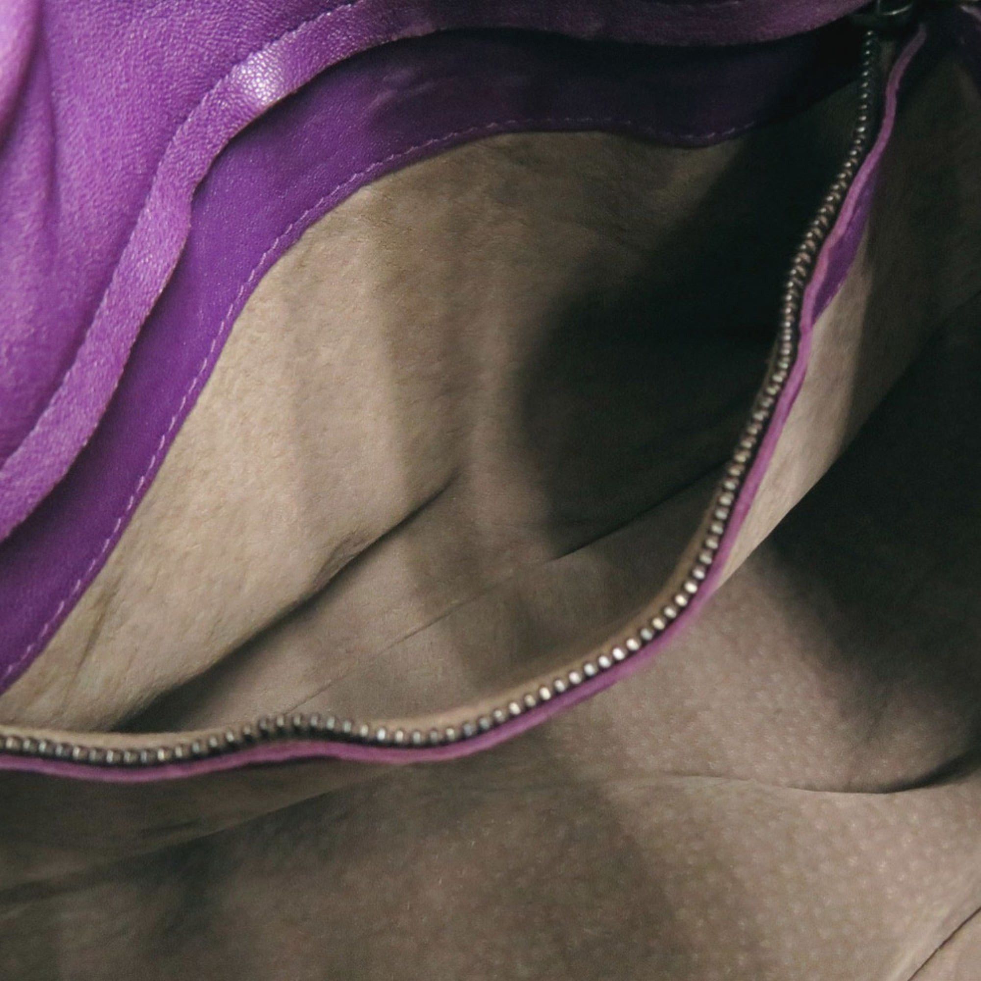 Bottega Veneta Bottega Veneta Hobo Leather Purple Handbag 1417BOTTEGAVENETA Size ONE SIZE - 6 Thumbnail