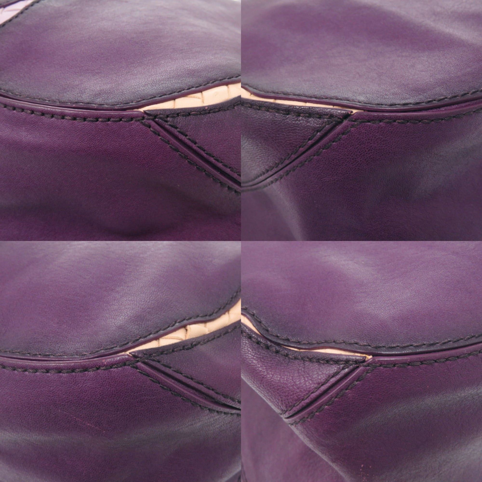 Bottega Veneta Bottega Veneta Hobo Leather Purple Handbag 1417BOTTEGAVENETA Size ONE SIZE - 4 Thumbnail