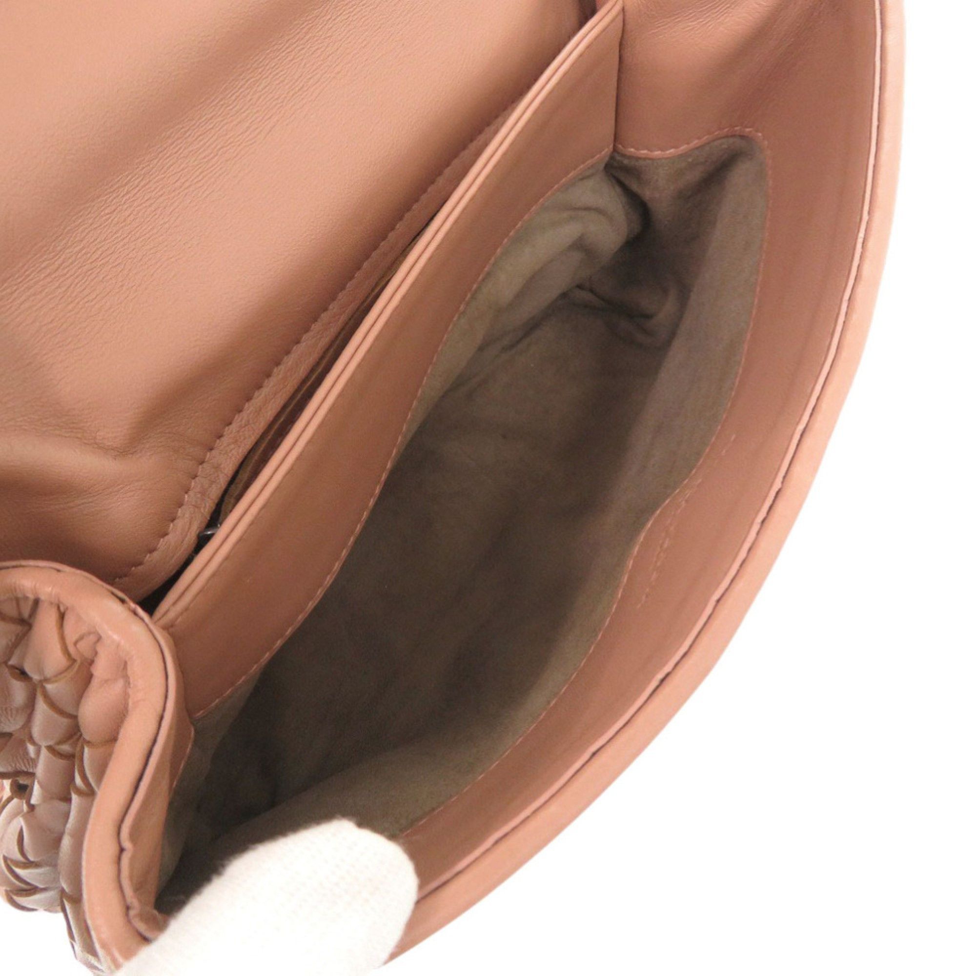 Bottega Veneta Bottega Veneta Olympia Intrecciato Leather Pink Shoulder Bag 0953BOTTEGAVENETA Size ONE SIZE - 7 Thumbnail