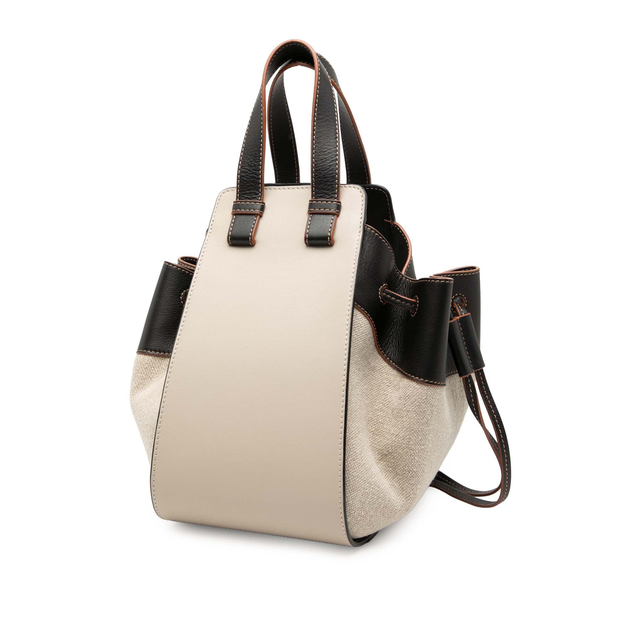 Loewe LOEWE Small Leather and Canvas Hammock Bag Size ONE SIZE - 2 Thumbnail