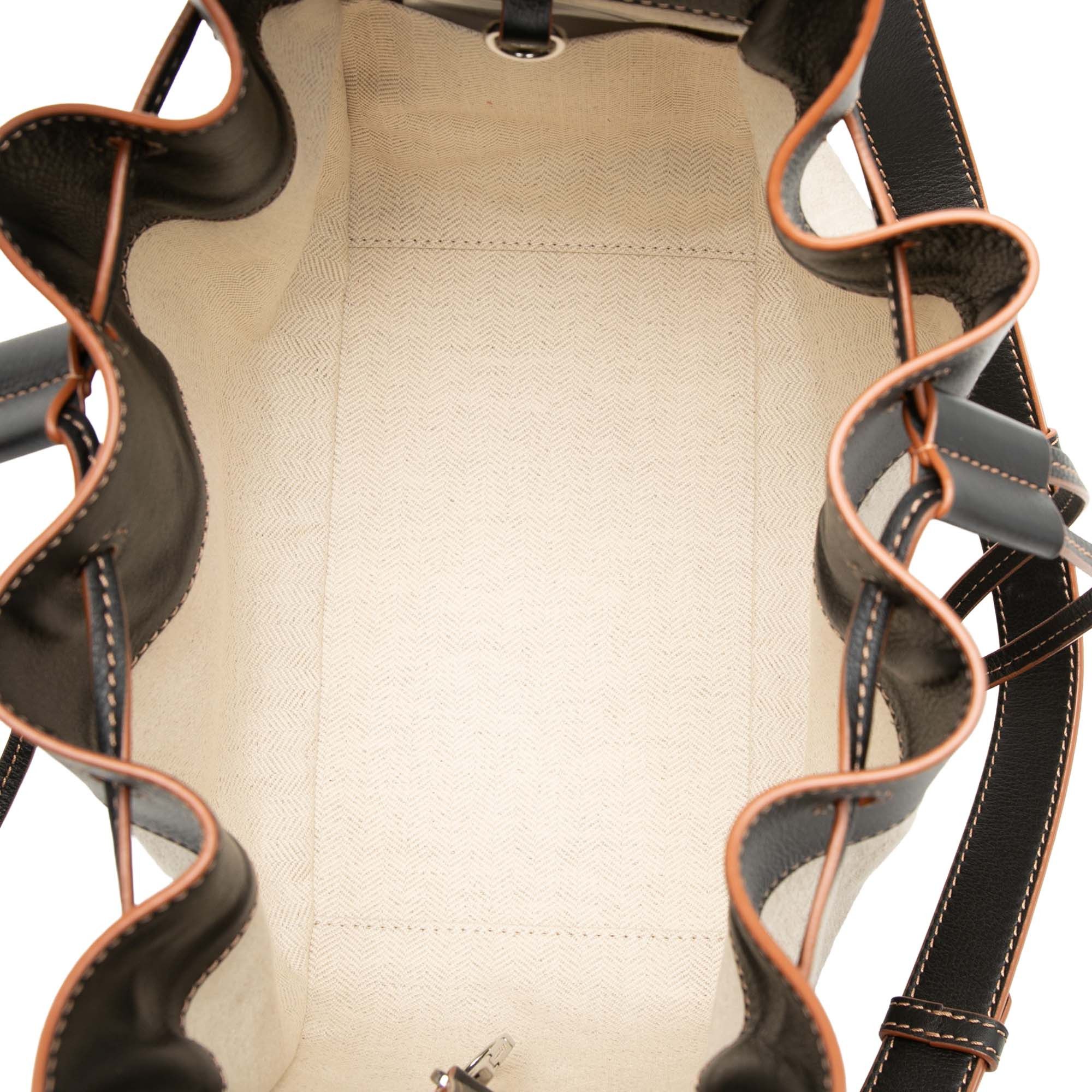 Loewe LOEWE Small Leather and Canvas Hammock Bag Size ONE SIZE - 4 Thumbnail