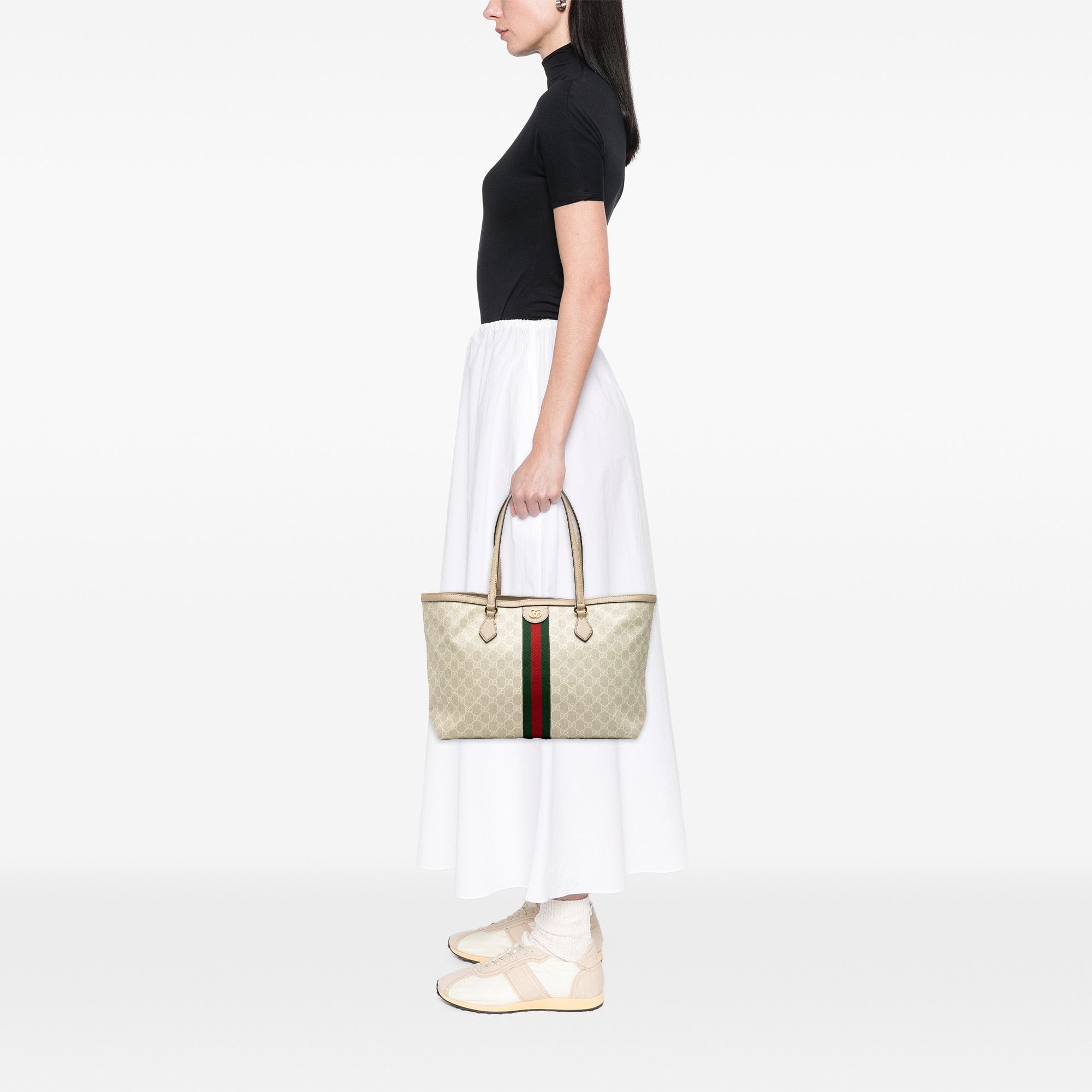 Gucci Gucci Medium GG Supreme Ophidia Tote Size ONE SIZE - 7 Thumbnail