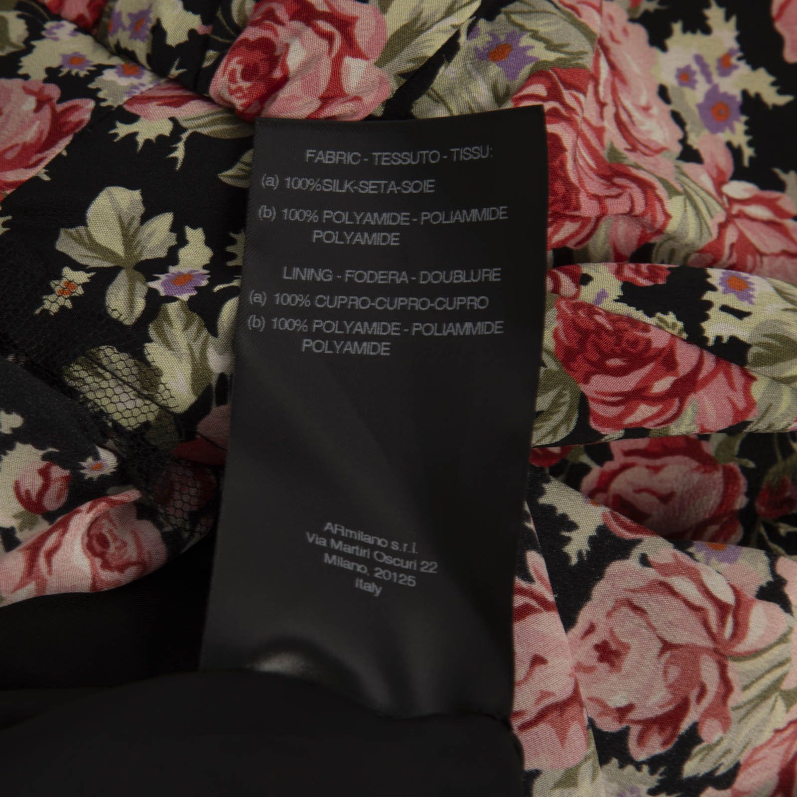 Alessandra Rich Floral Ruffle Neckline Mini Dress Size L / US 10 / IT 46 - 5 Thumbnail