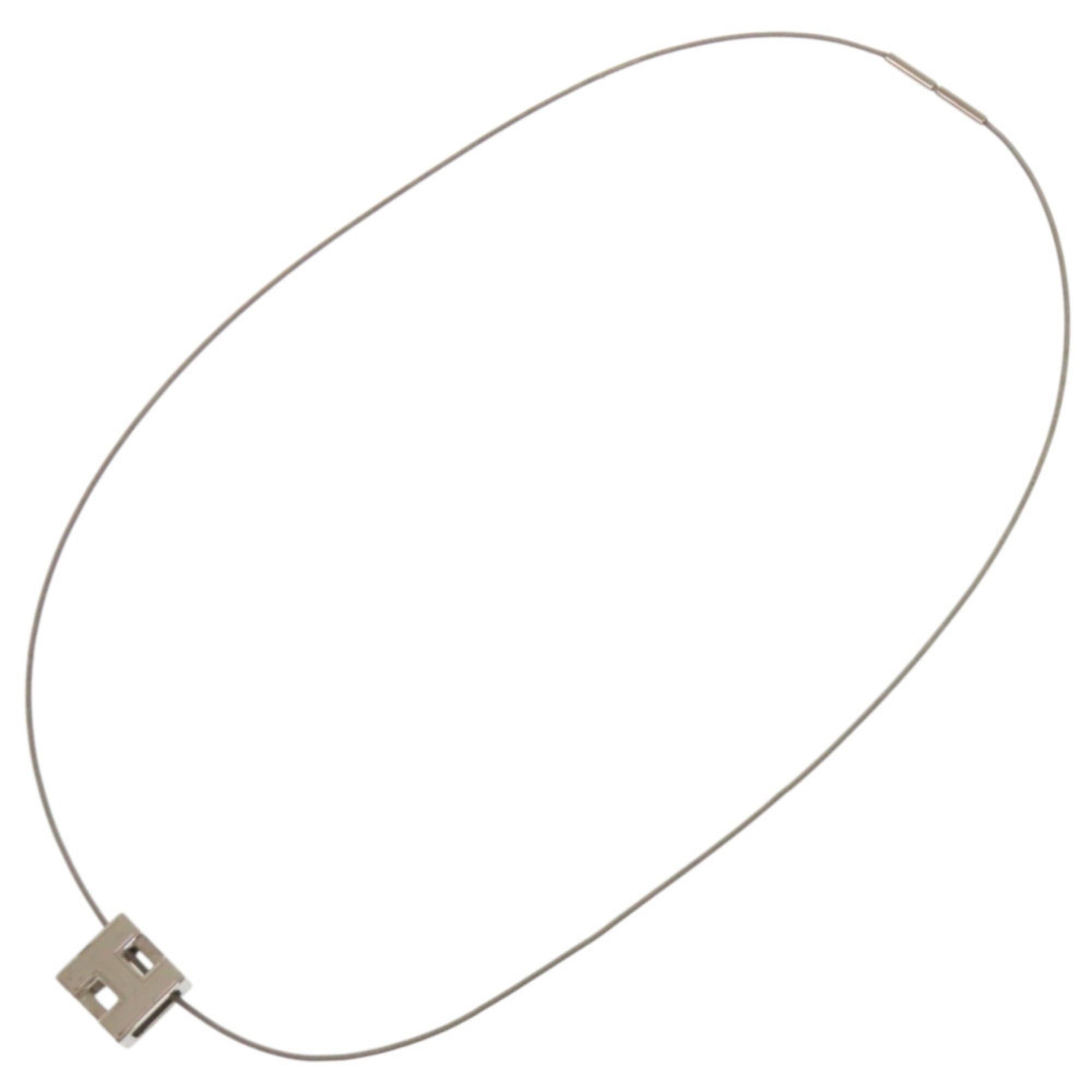 Hermes Excellent condition Hermès Carge d'Ache H Cube Metal Orange Necklace 0114HERMES Size ONE SIZE - 6 Thumbnail
