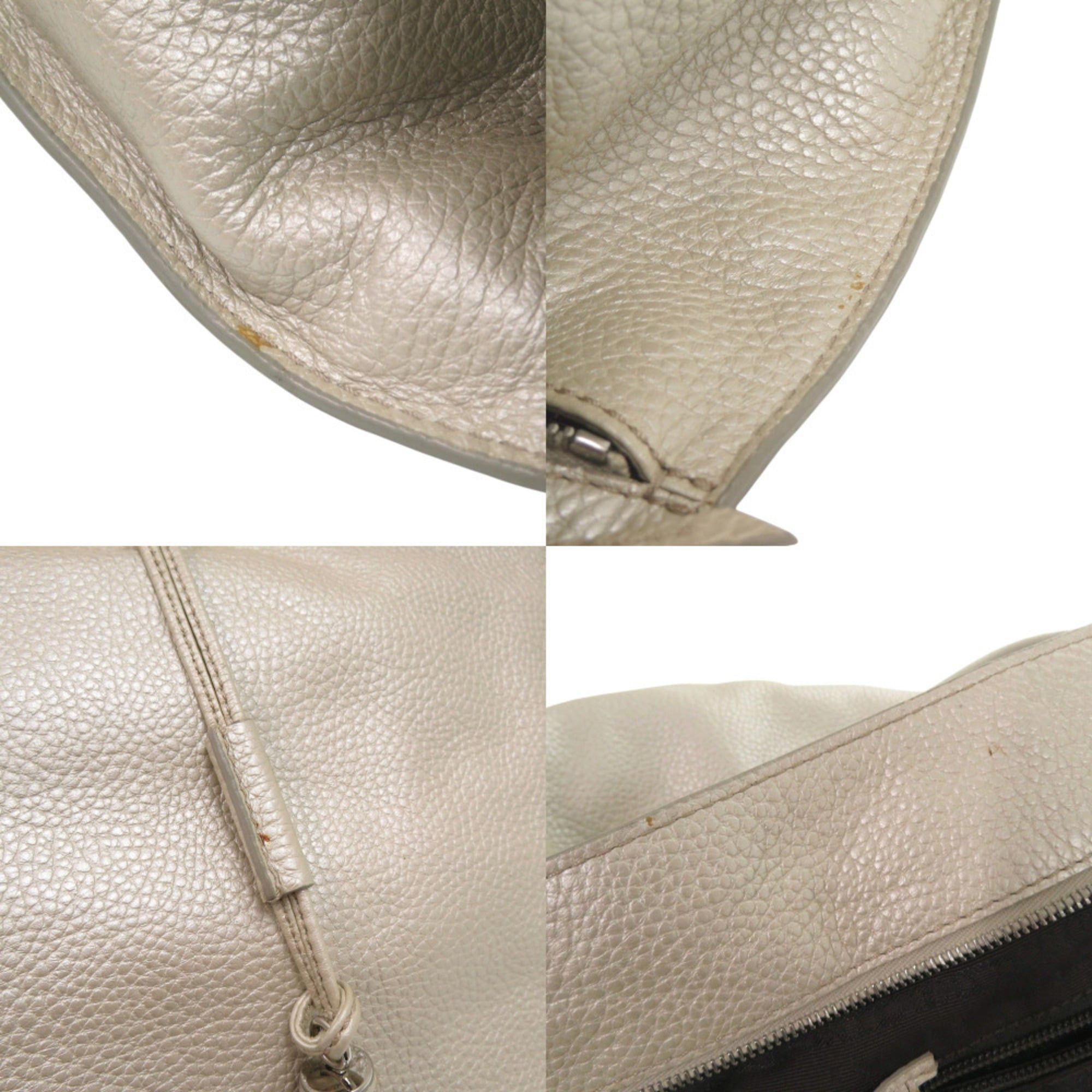 Celine Excellent condition Celine Bittersweet leather champagne silver handbag 0817CELINE Size ONE SIZE - 8 Thumbnail