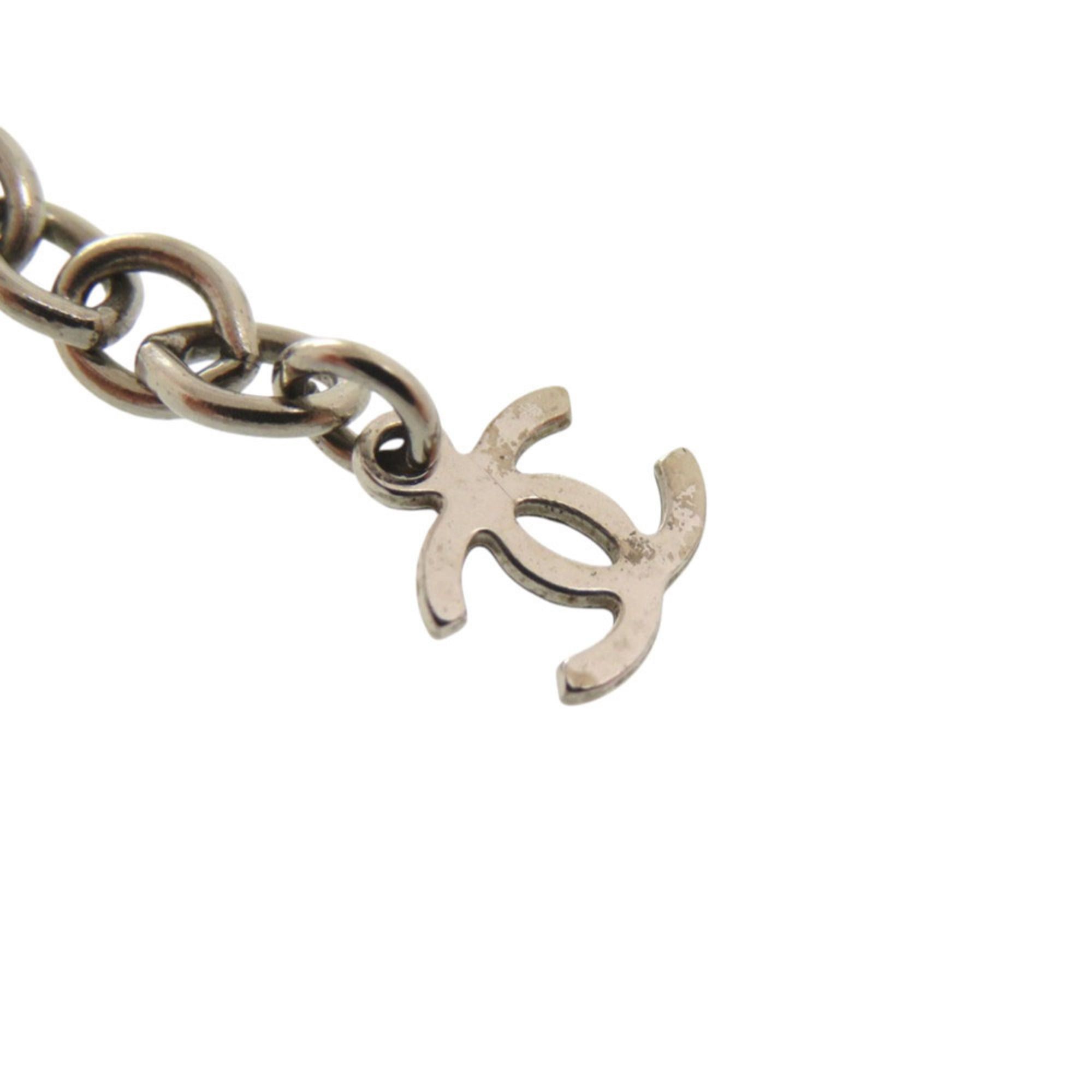 Chanel Excellent condition Chanel Coco Mark lace, faux pearl, stone, and resin necklace in silver black. Item number 0057CHANEL Size ONE SIZE - 5 Thumbnail