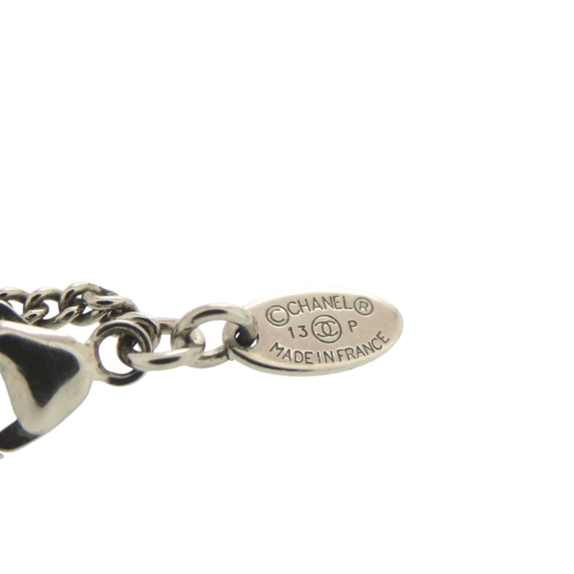 Chanel Excellent condition Chanel Coco Mark lace, faux pearl, stone, and resin necklace in silver black. Item number 0057CHANEL Size ONE SIZE - 6 Thumbnail