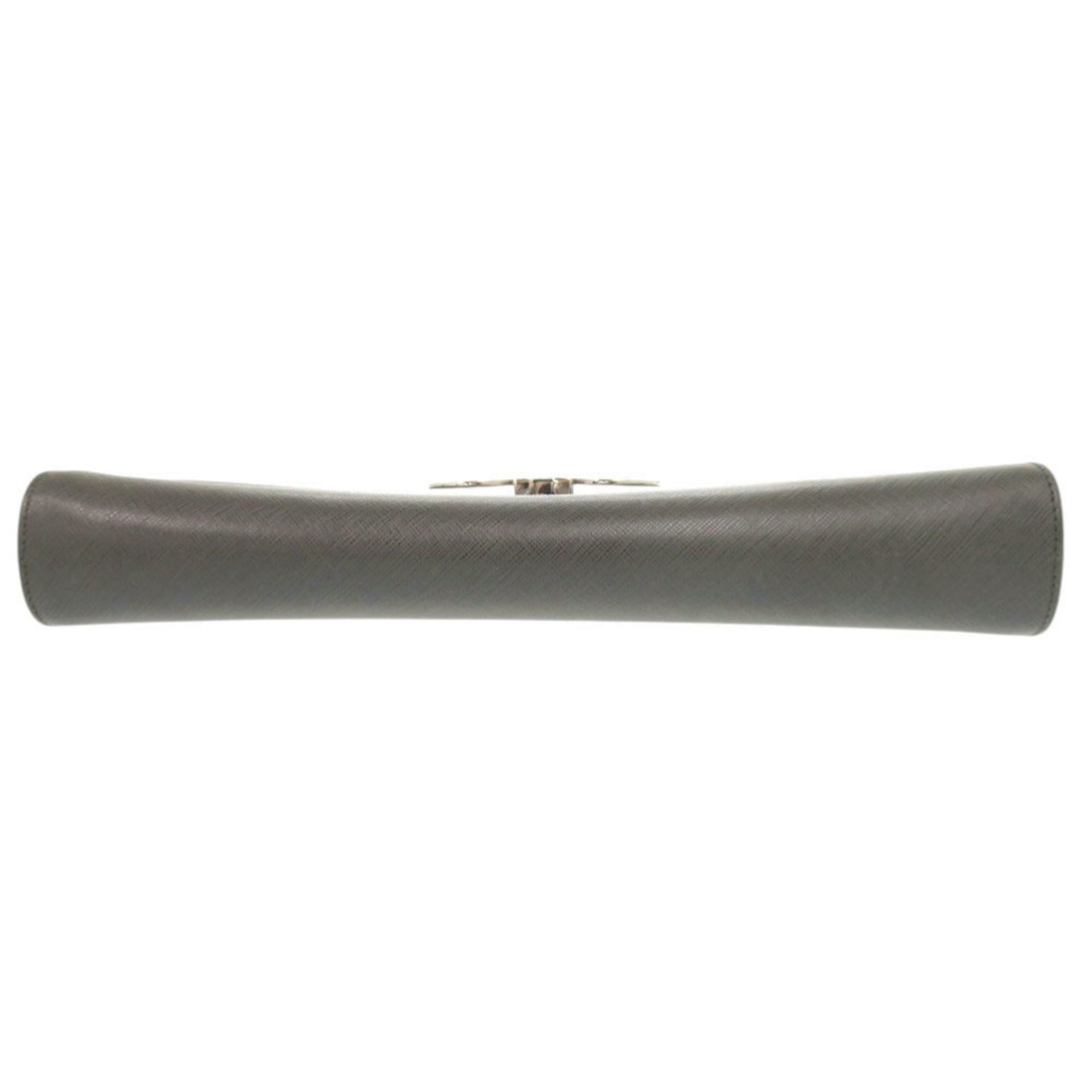 Salvatore Ferragamo Excellent condition Salvatore Ferragamo Double Gancini Leather Dark Gray Shoulder Bag 1249Salvatore Size ONE SIZE - 3 Thumbnail