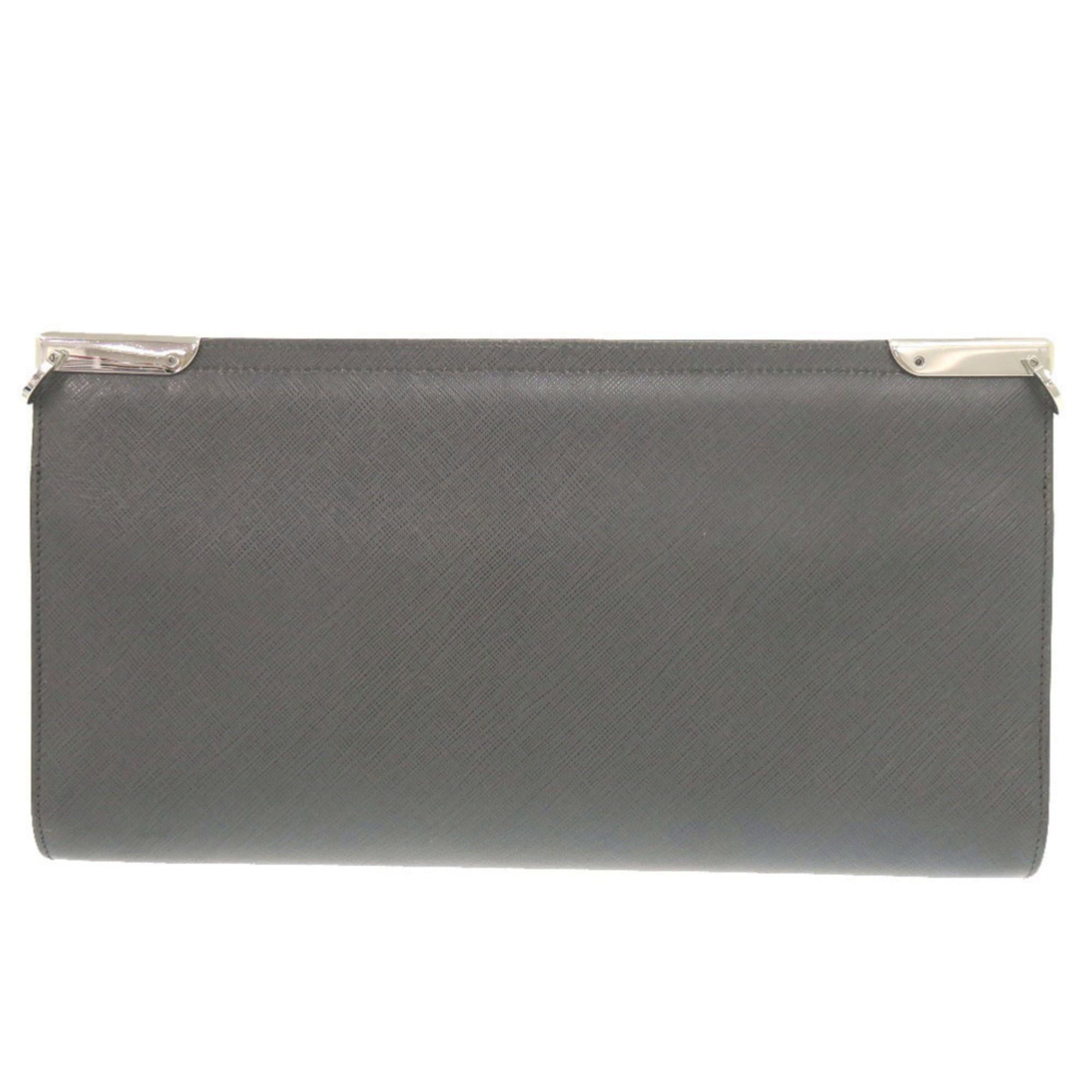 Salvatore Ferragamo Excellent condition Salvatore Ferragamo Double Gancini Leather Dark Gray Shoulder Bag 1249Salvatore Size ONE SIZE - 2 Thumbnail