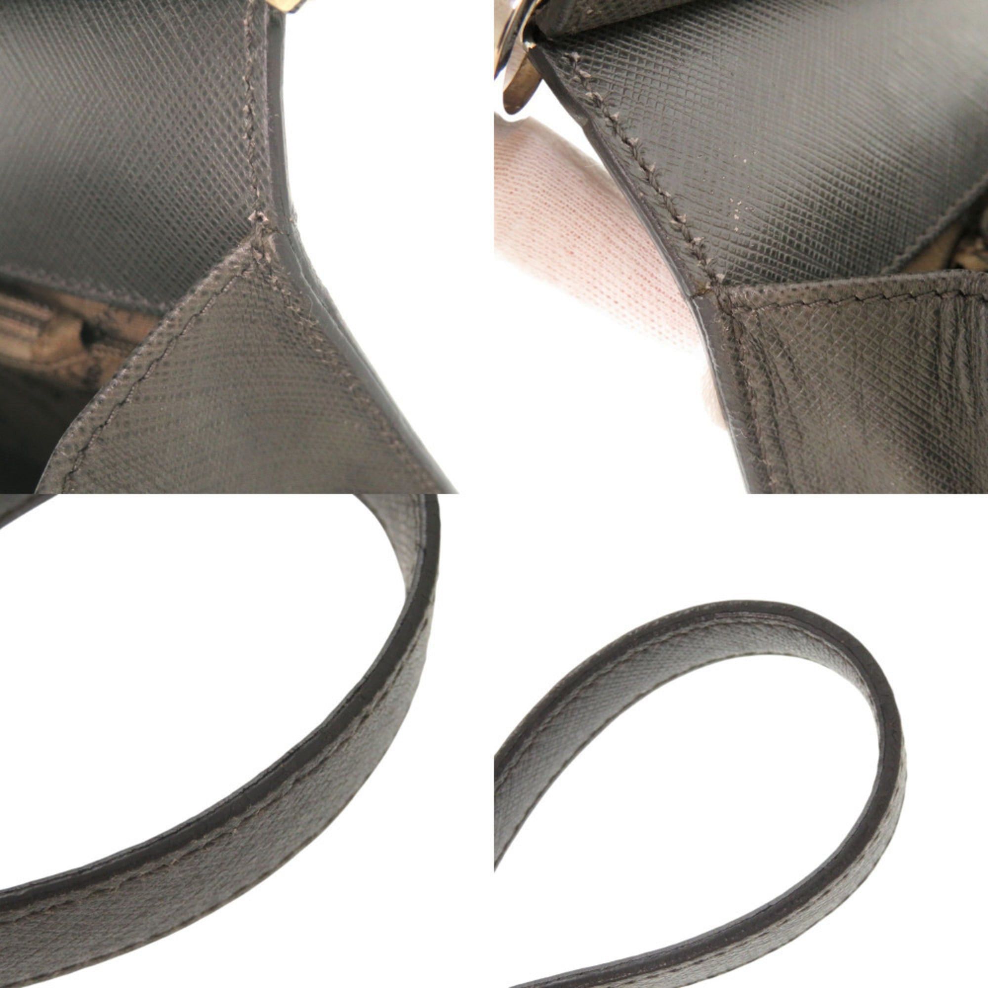 Salvatore Ferragamo Excellent condition Salvatore Ferragamo Double Gancini Leather Dark Gray Shoulder Bag 1249Salvatore Size ONE SIZE - 9 Thumbnail