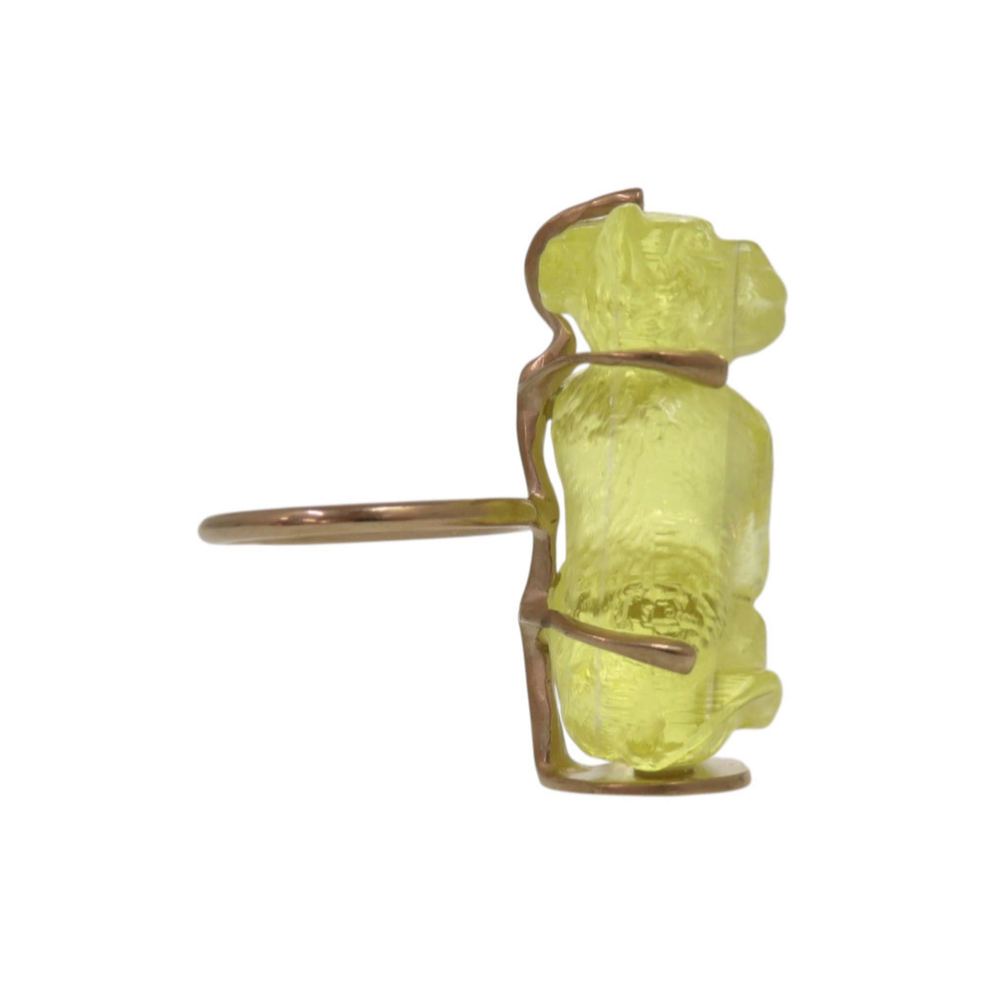 Dior Christian Dior Excellent condition Dior Monkey resin ring, approximately 1cm, yellow, 0055Dior Size ONE SIZE - 4 Thumbnail
