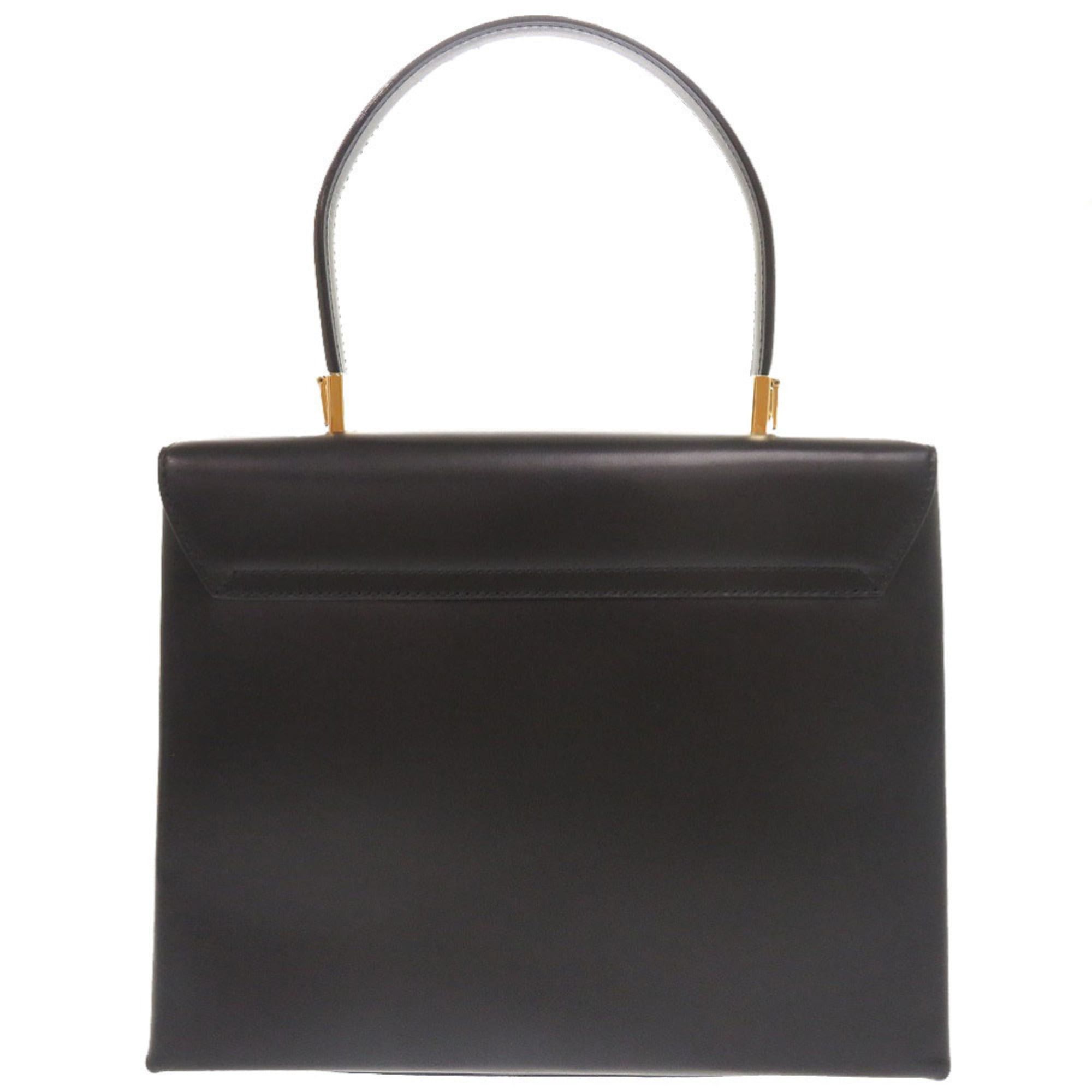 Salvatore Ferragamo Excellent condition Salvatore Ferragamo Gancini leather black 2-way handbag/shoulder bag, 0003Salvatore Size ONE SIZE - 3 Thumbnail