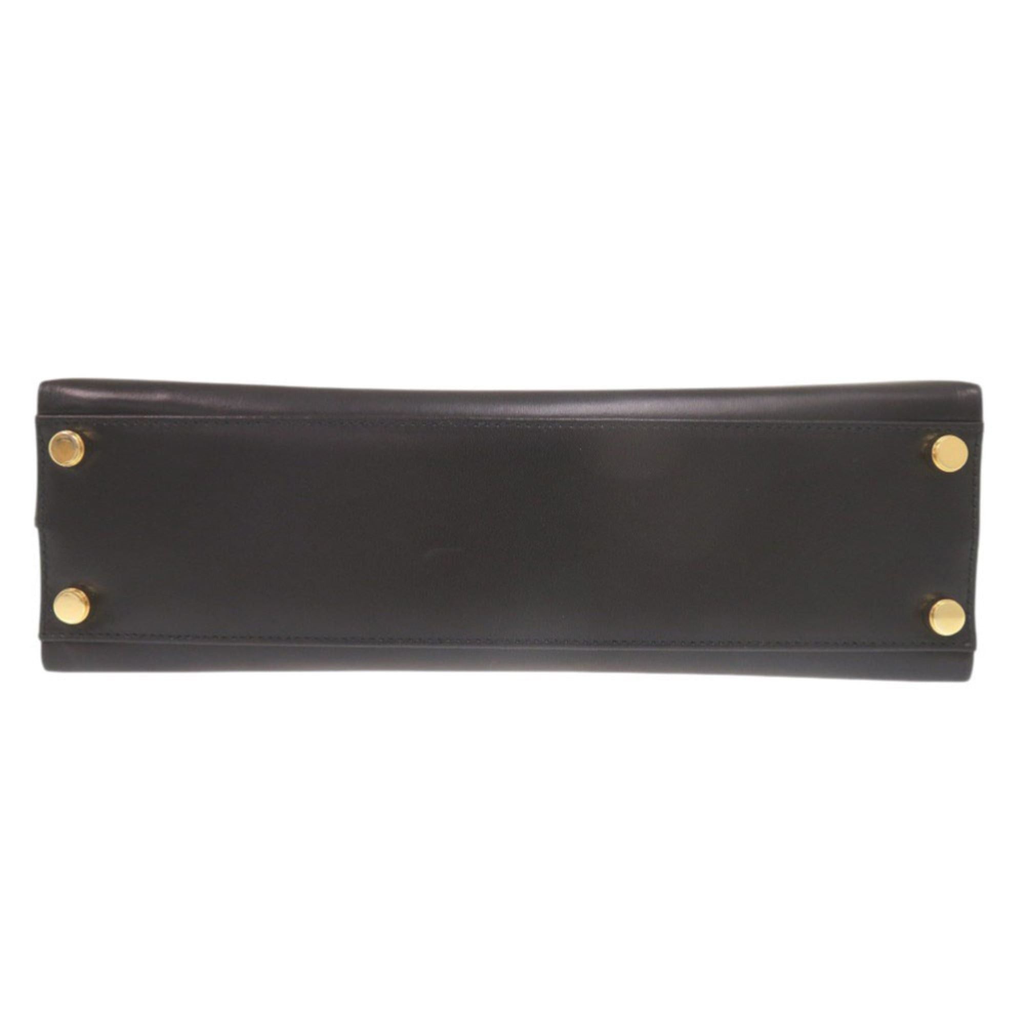 Salvatore Ferragamo Excellent condition Salvatore Ferragamo Gancini leather black 2-way handbag/shoulder bag, 0003Salvatore Size ONE SIZE - 4 Thumbnail