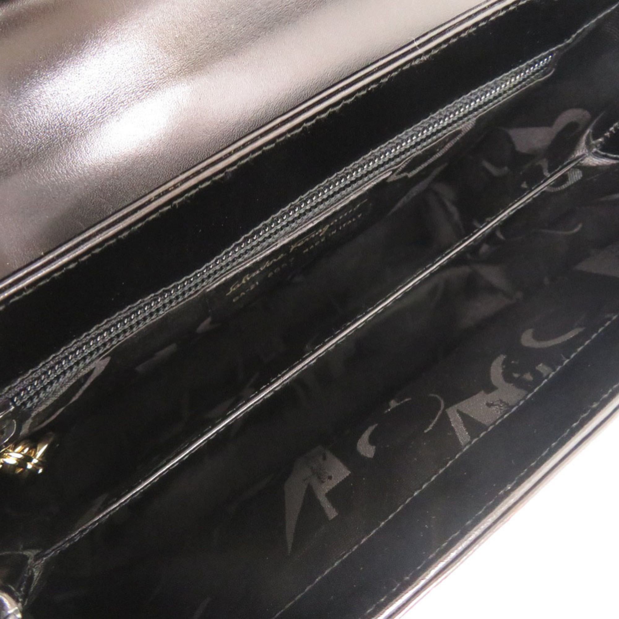 Salvatore Ferragamo Excellent condition Salvatore Ferragamo Gancini leather black 2-way handbag/shoulder bag, 0003Salvatore Size ONE SIZE - 7 Thumbnail