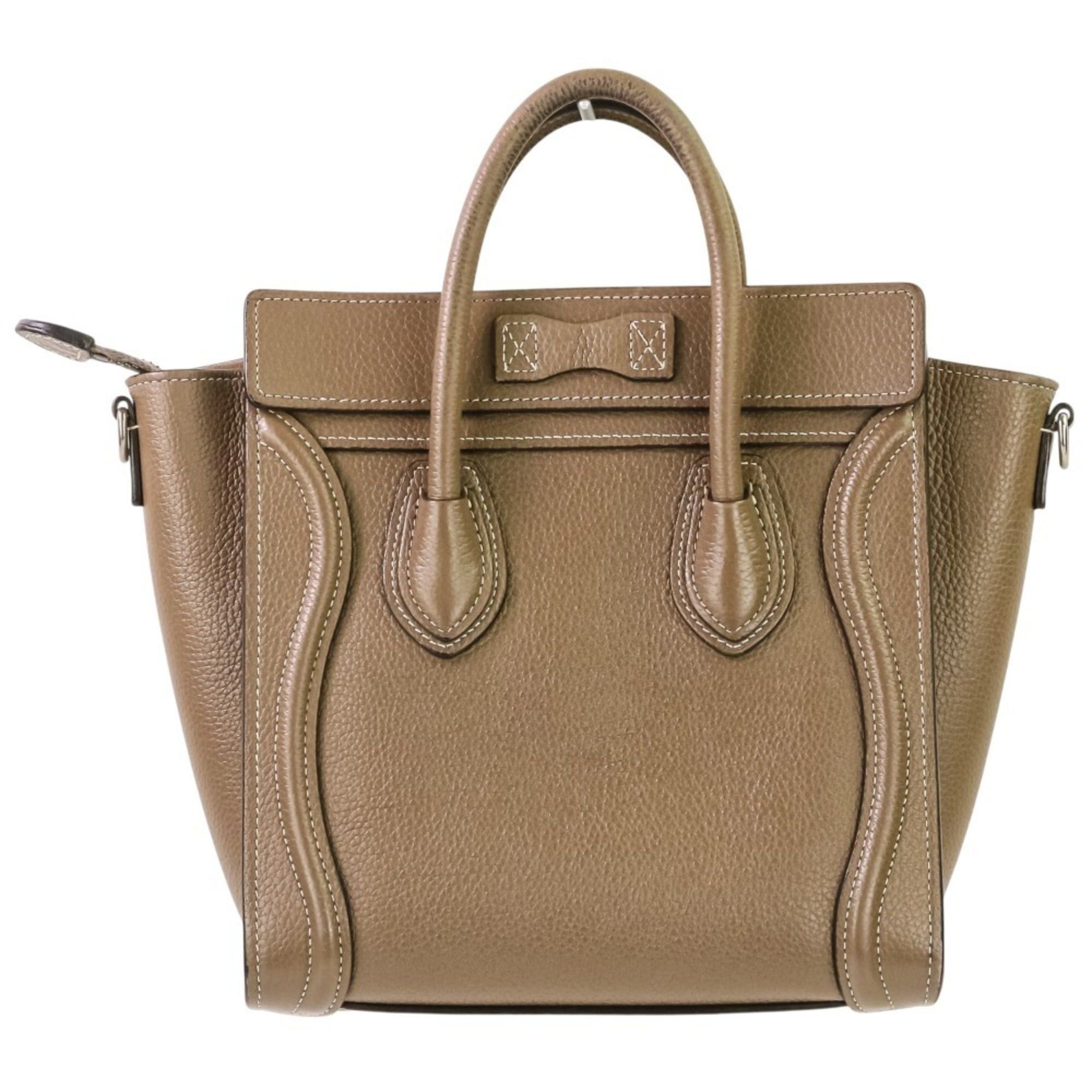 Celine Excellent condition Celine Luggage Nano Shopper 2-way bag in brown. Women's. Luxs Pre-owned Brand. Size ONE SIZE - 4 Thumbnail