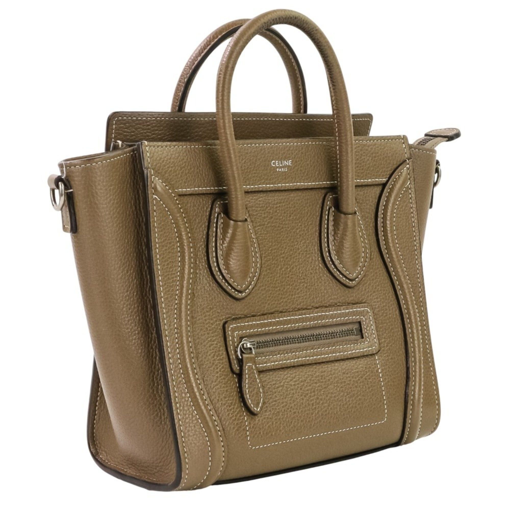 Celine Excellent condition Celine Luggage Nano Shopper 2-way bag in brown. Women's. Luxs Pre-owned Brand. Size ONE SIZE - 3 Thumbnail