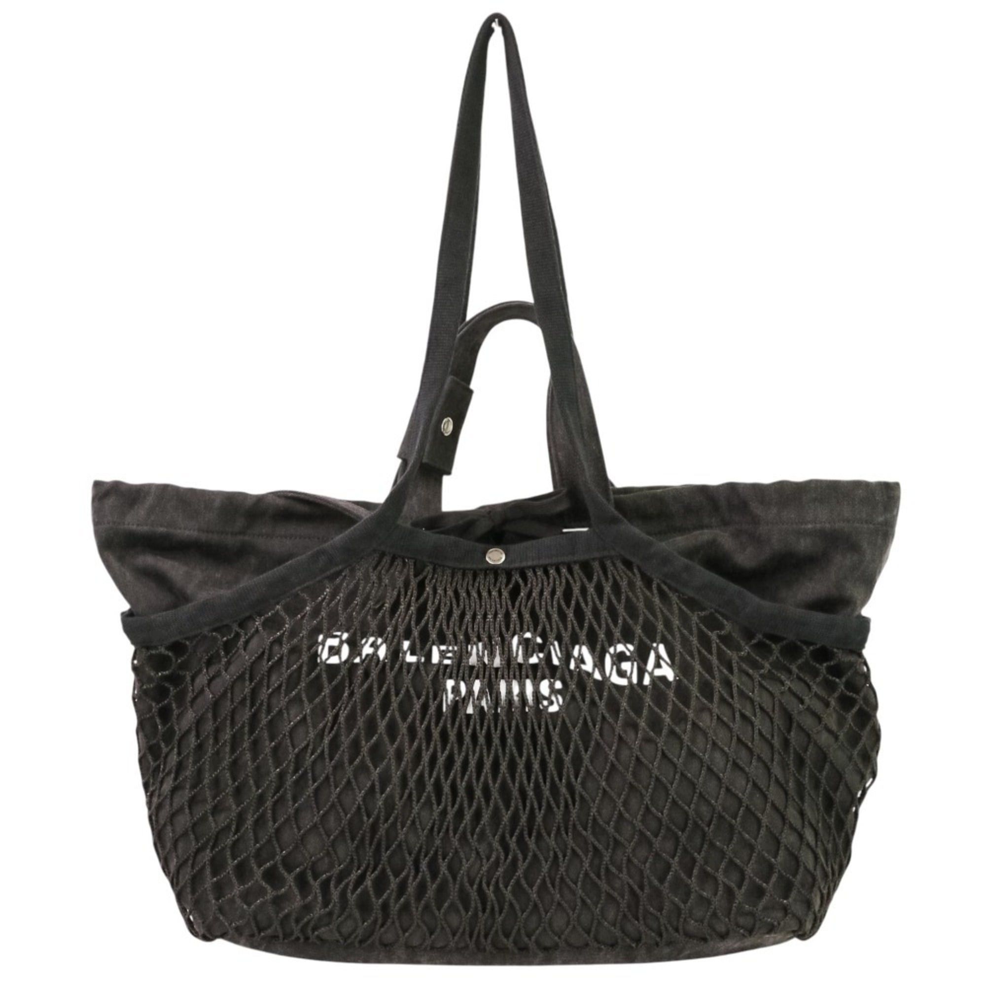 Balenciaga Excellent condition BALENCIAGA 24/7 mesh washed tote bag, size M, 791809, black, women's, Luxs, used brand clothing store Size ONE SIZE - 2 Thumbnail