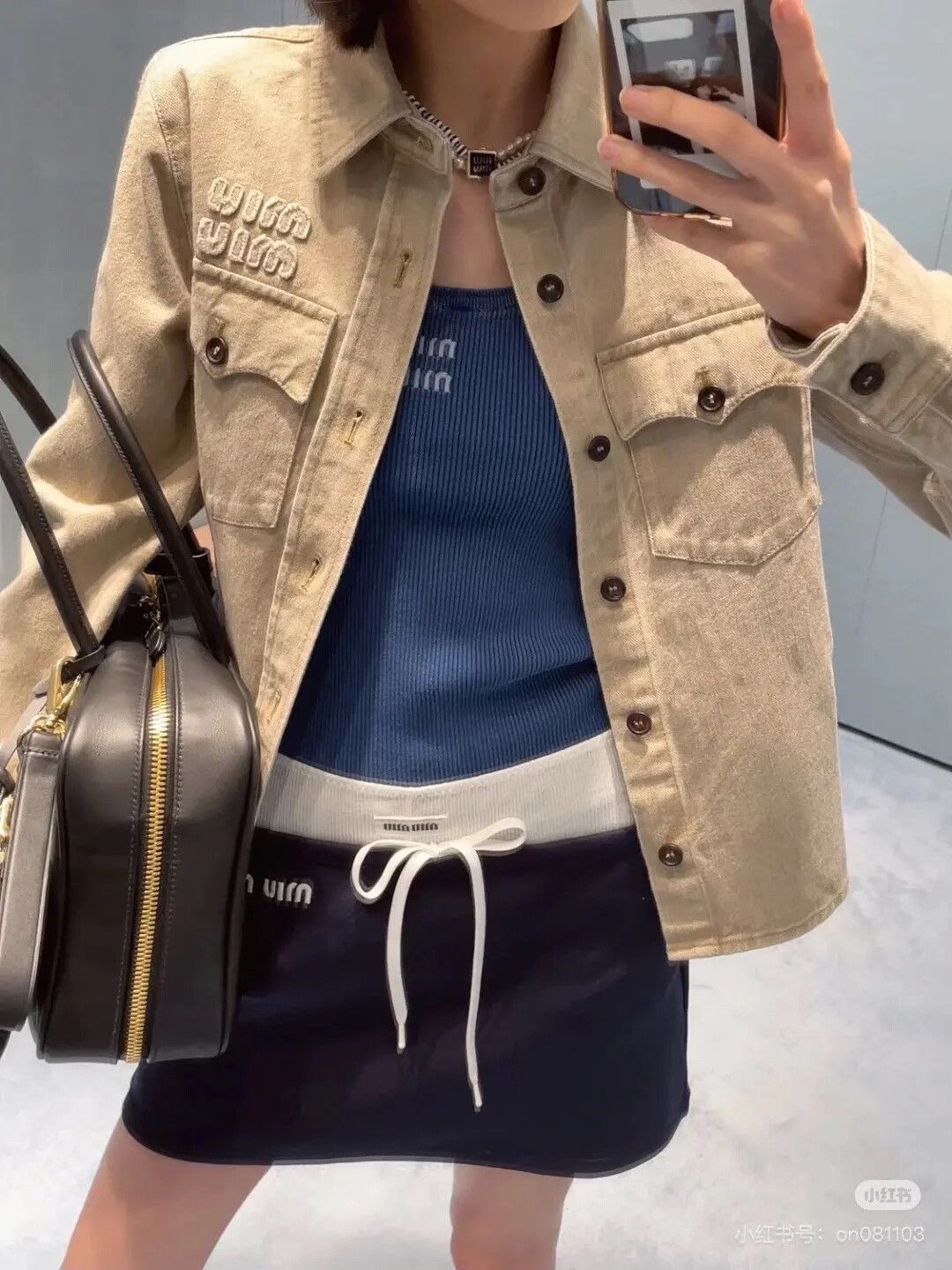 Miu Miu Miu Miu FW24 Denim Shirt Jacket Size S / US 4 / IT 40 - 7 Thumbnail