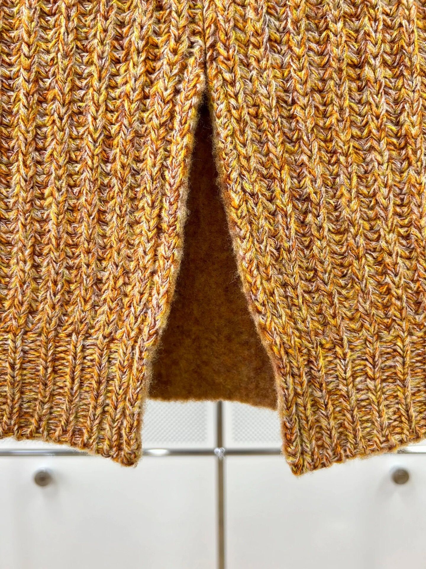 Miu Miu Miumiu Brown Thick-Knit Letter Skirt Size 38" / US 16 / IT 52 - 6 Thumbnail