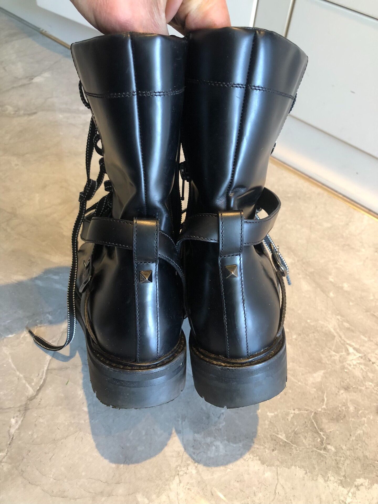 Valentino Valentino Black High-Top Martin Boots Size US 5 / IT 35 - 4 Thumbnail