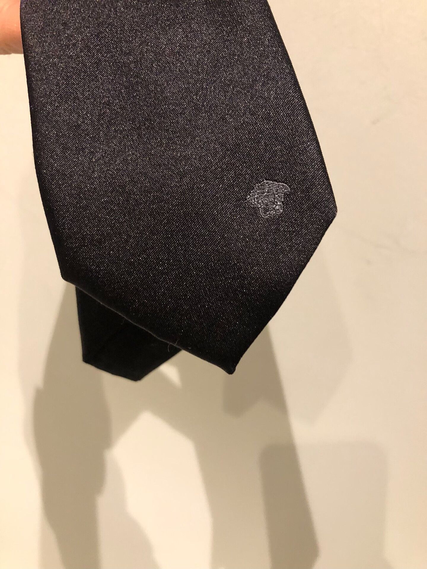 Versace Versace Silk Black Tie Size ONE SIZE - 7 Thumbnail