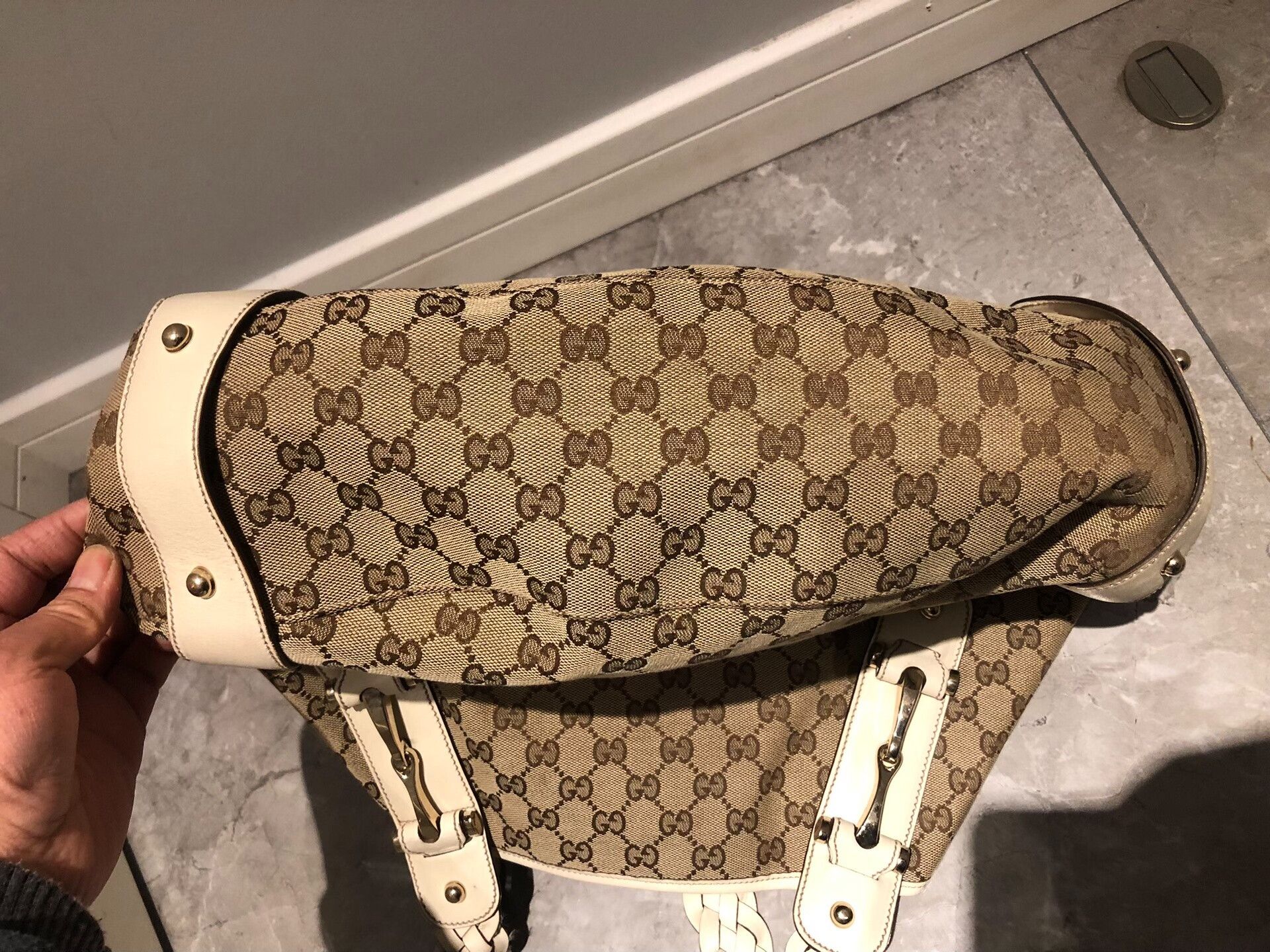 Gucci Gucci Monogram Woven Tote Bag Size ONE SIZE - 6 Thumbnail