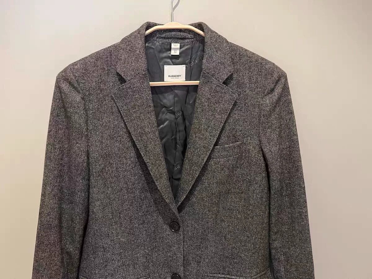 Burberry Burberry Women's Gray Wool Cashmere Blazer Size XS / US 0-2 / IT 36-38 - 4 Thumbnail