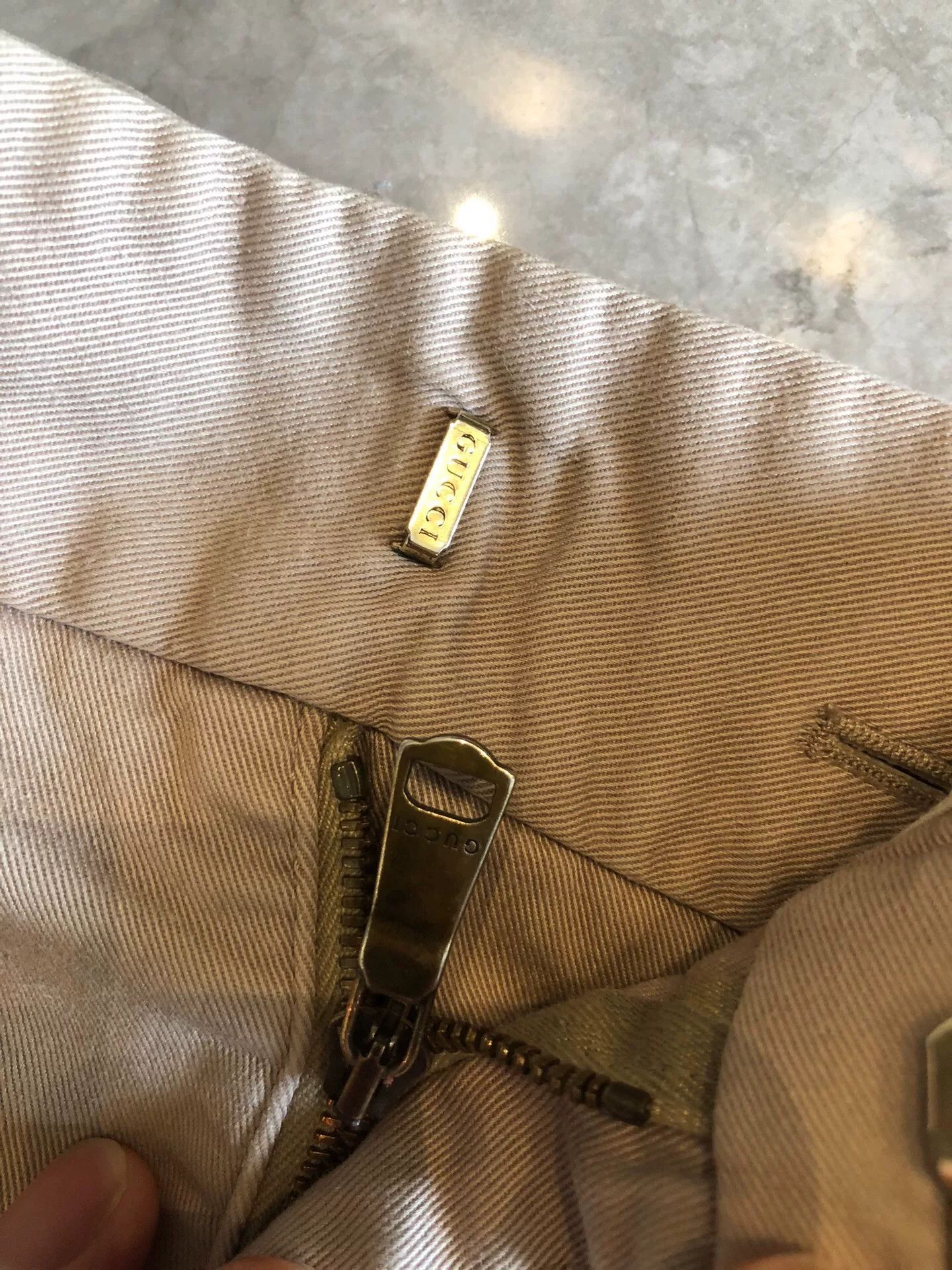 Gucci Gucci Men's Khaki Cotton Slim Shorts Size US 28 / EU 44 - 4 Thumbnail