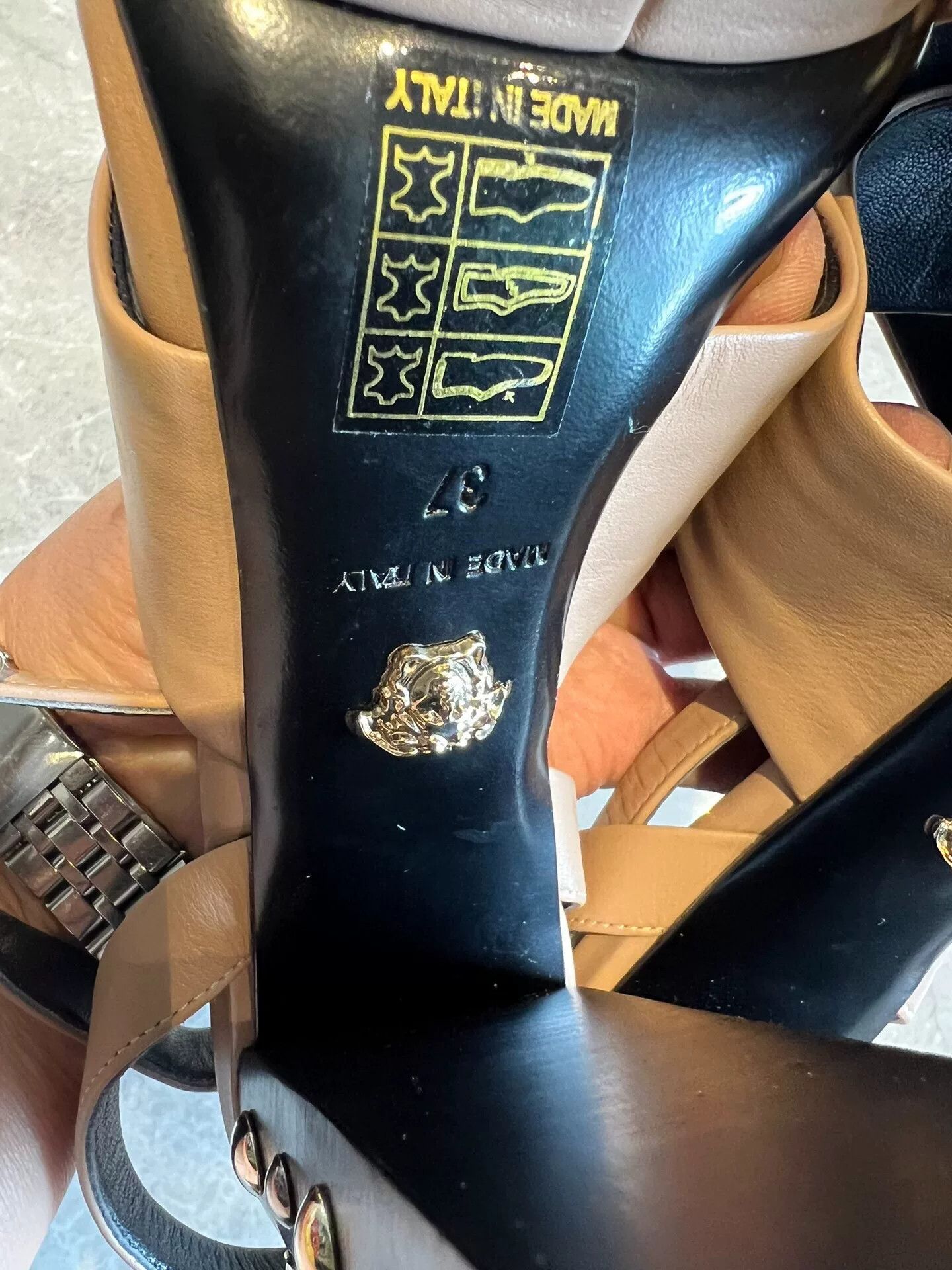 Versace Versace Leather High-Heel Sandals Size US 6 / IT 36 - 9 Thumbnail