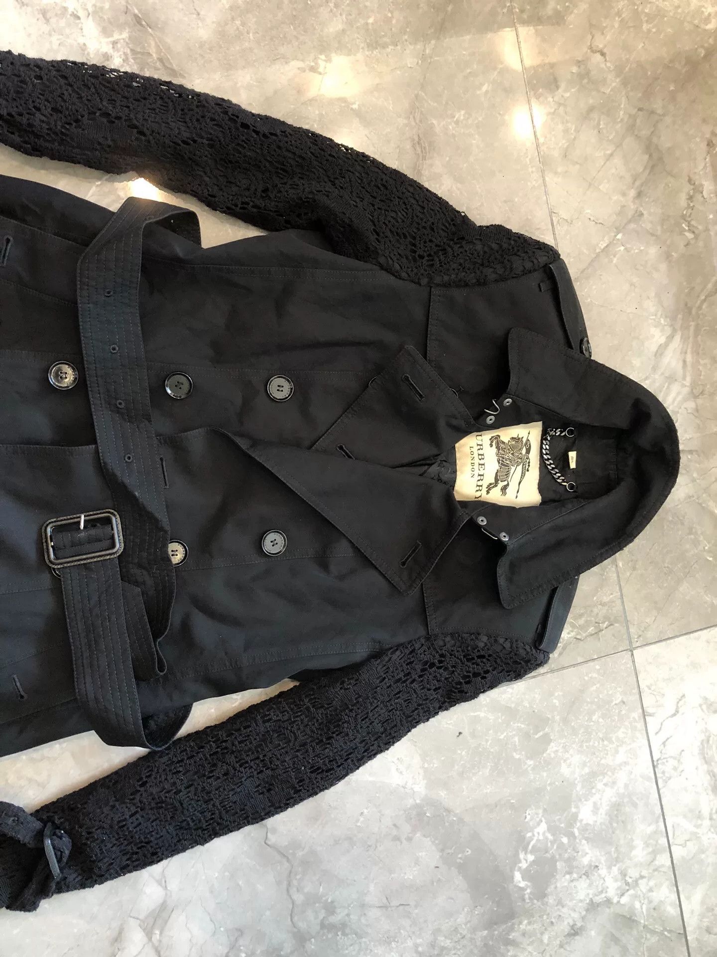 Burberry Burberry Rare Hand-Embroidered Black Trench Size S / US 4 / IT 40 - 4 Thumbnail