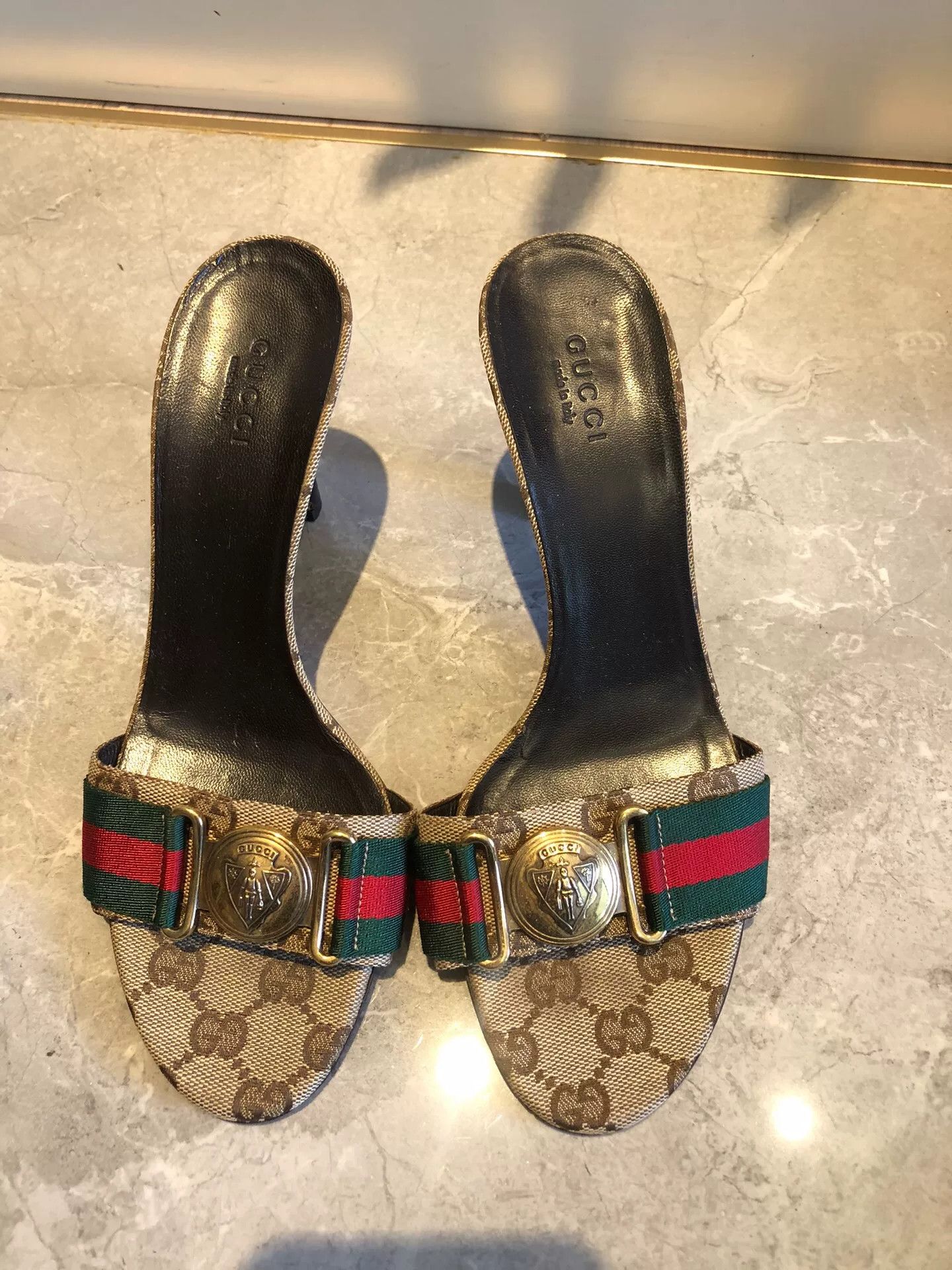 Gucci Gucci Classic Shield Heel Sandals Size US 5.5 / IT 35.5 - 2 Thumbnail