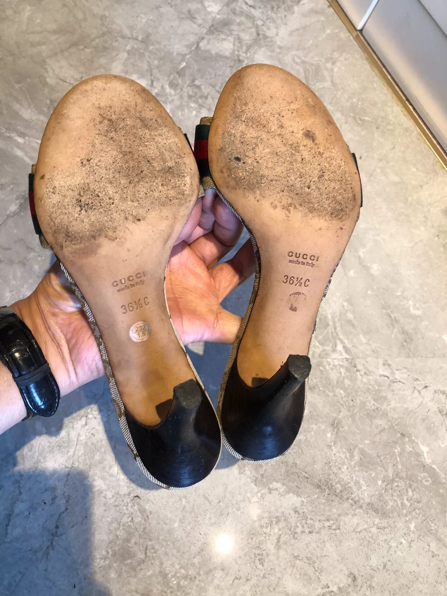 Gucci Gucci Classic Shield Heel Sandals Size US 5.5 / IT 35.5 - 5 Thumbnail
