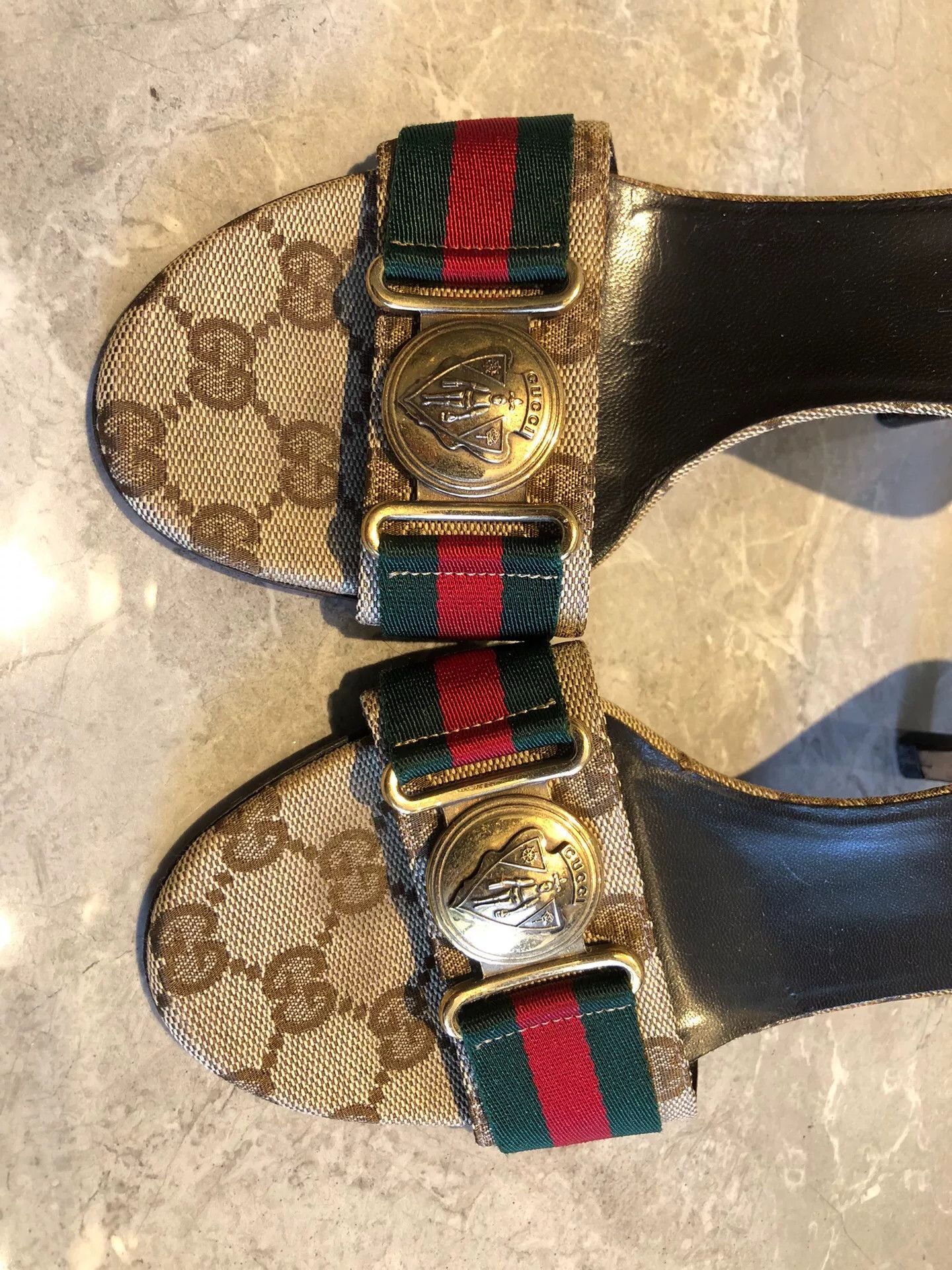 Gucci Gucci Classic Shield Heel Sandals Size US 5.5 / IT 35.5 - 3 Thumbnail