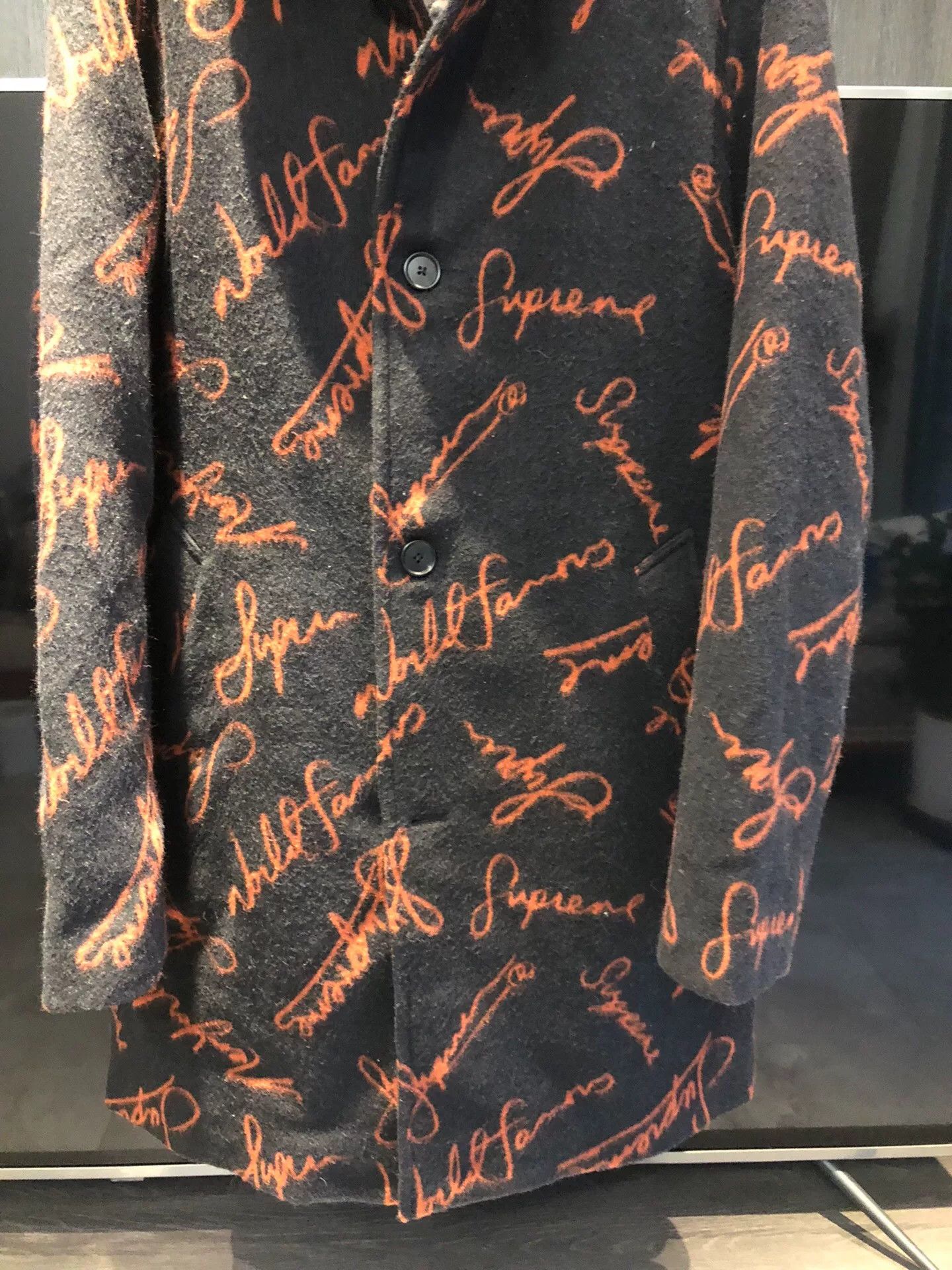 Supreme Supreme Wool Embroidered Coat Size US XL / EU 56 / 4 - 4 Thumbnail