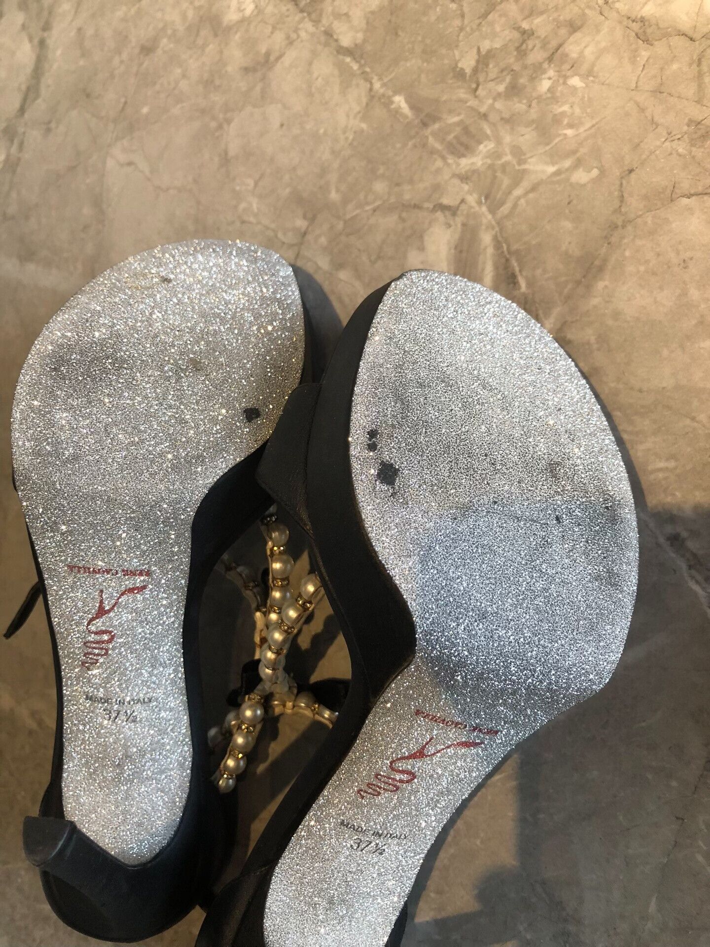 Rene Caovilla Rene Caovilla Black Pearl High Heels Size US 6.5 / IT 36.5 - 8 Thumbnail