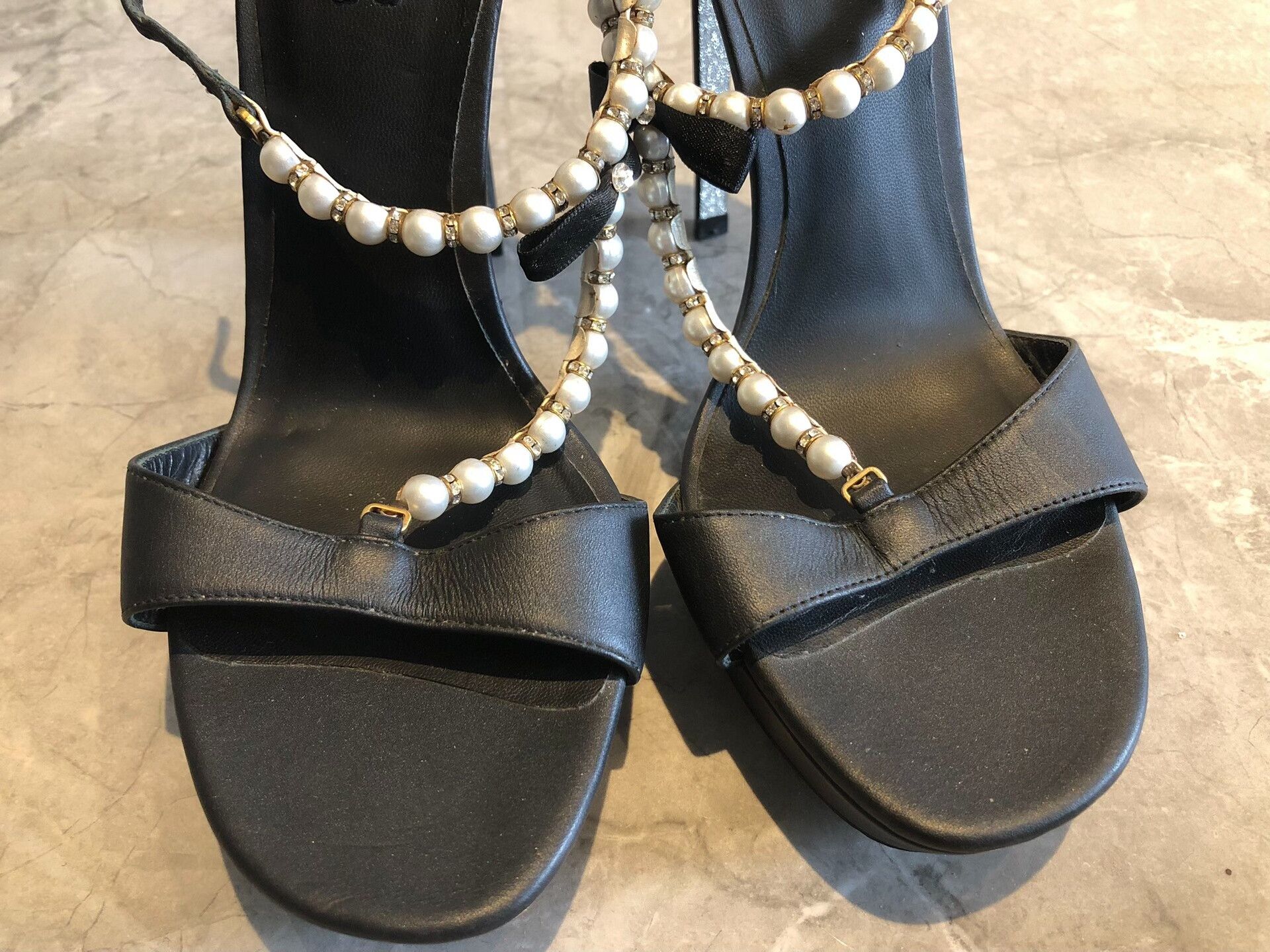 Rene Caovilla Rene Caovilla Black Pearl High Heels Size US 6.5 / IT 36.5 - 4 Thumbnail
