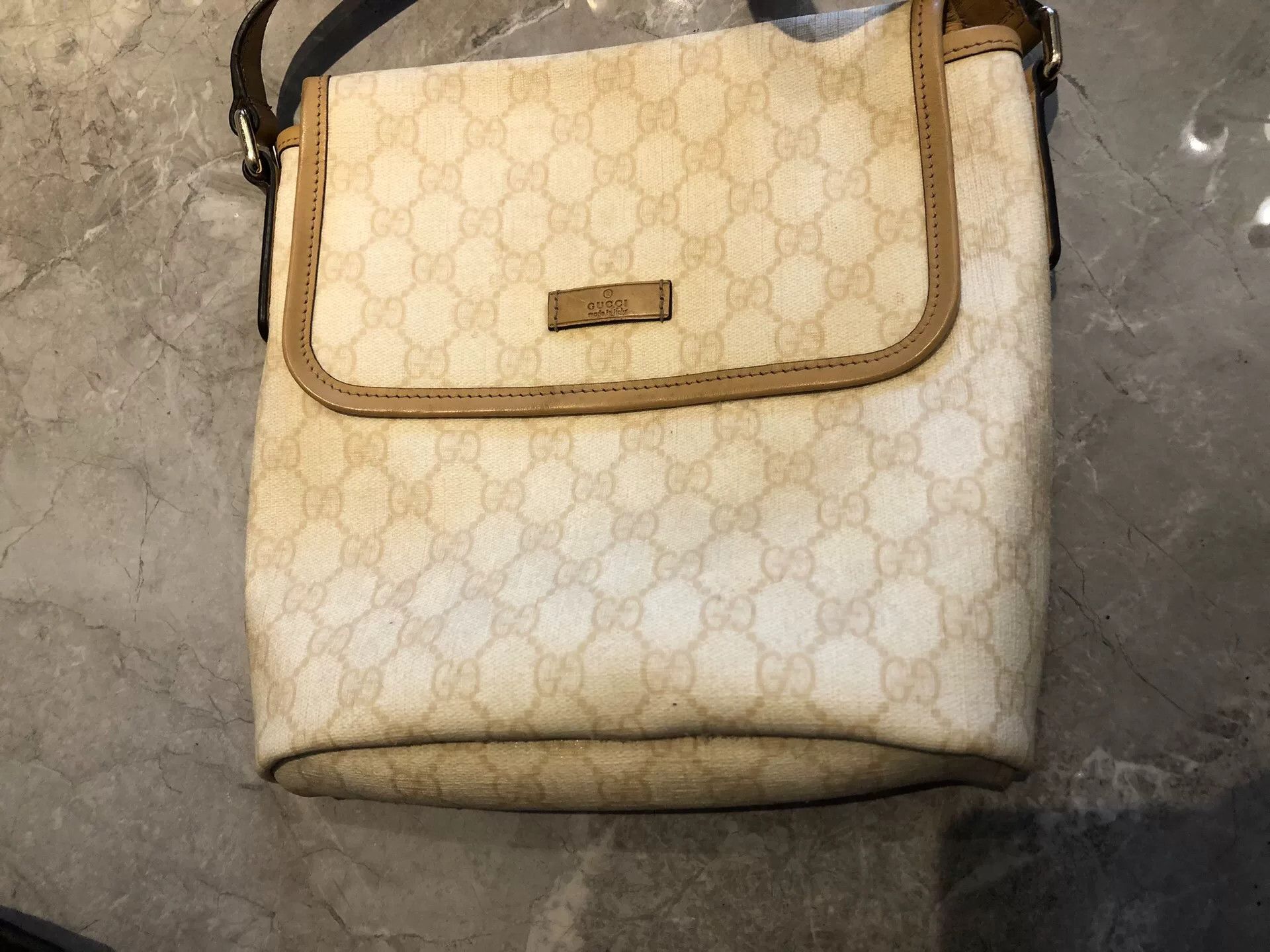 Gucci Gucci Beige Medium GG Print Shoulder Bag Size ONE SIZE - 3 Thumbnail