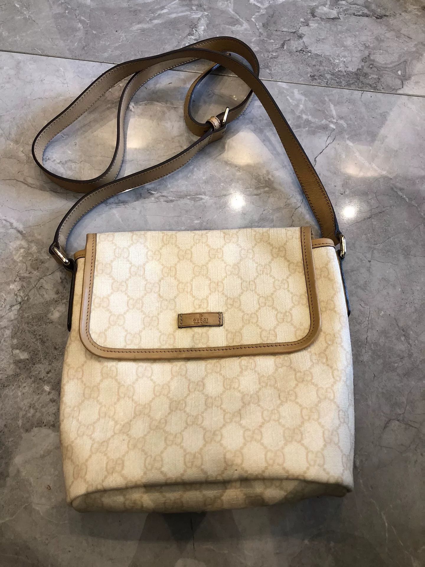 Gucci Gucci Beige Medium GG Print Shoulder Bag Size ONE SIZE - 2 Thumbnail