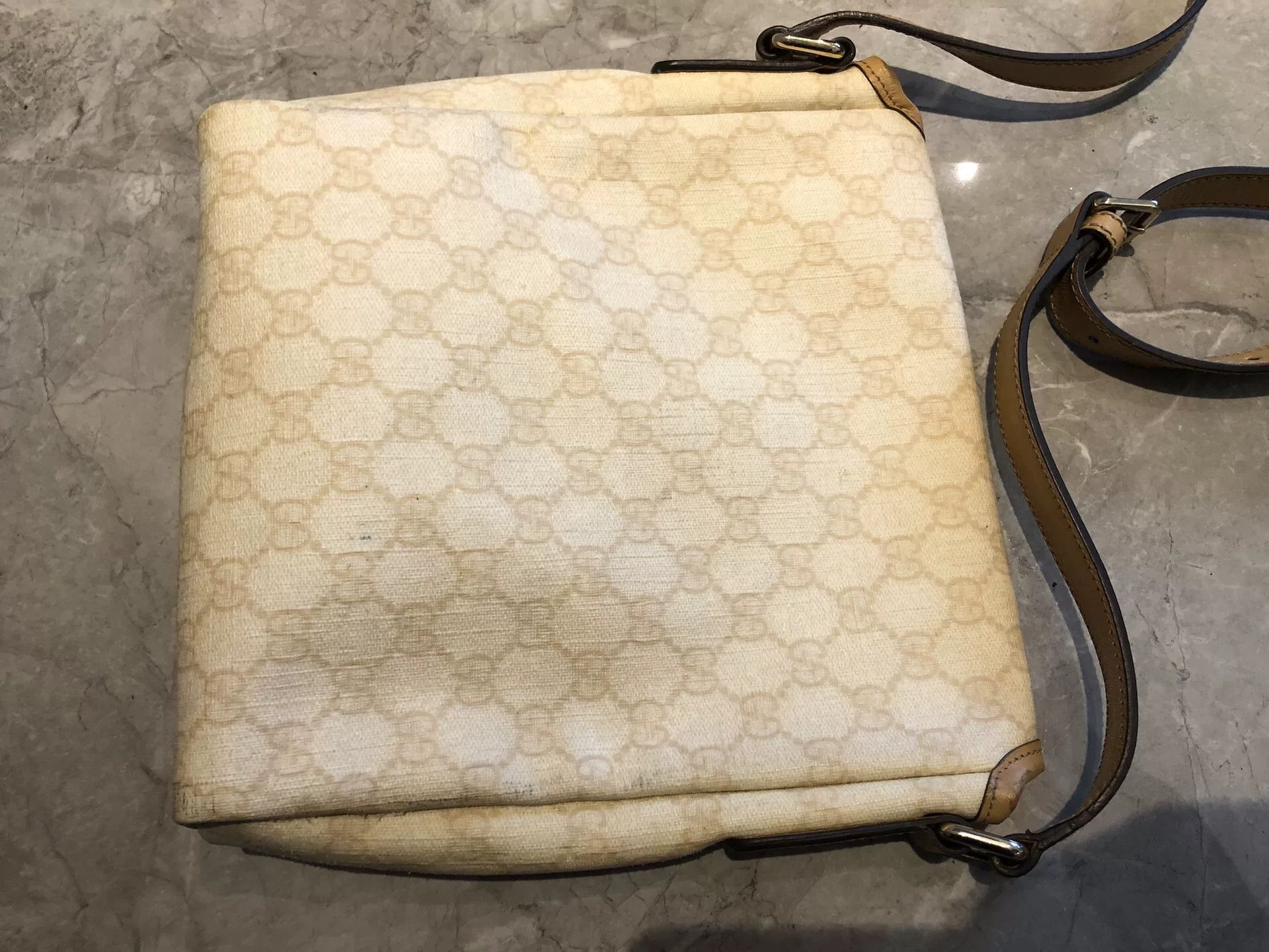 Gucci Gucci Beige Medium GG Print Shoulder Bag Size ONE SIZE - 4 Thumbnail