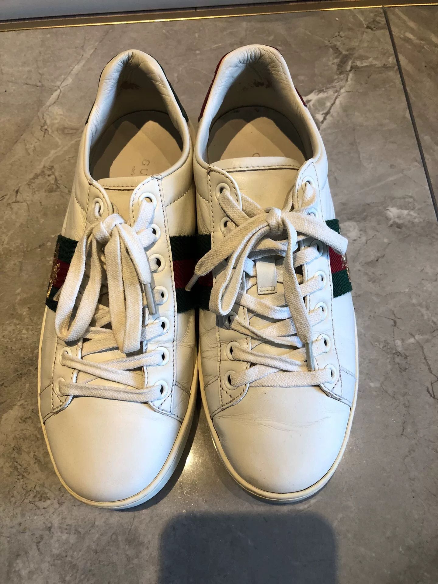 Gucci Gucci classic bee leather women's sneakers Size US 5 / IT 35 - 3 Thumbnail