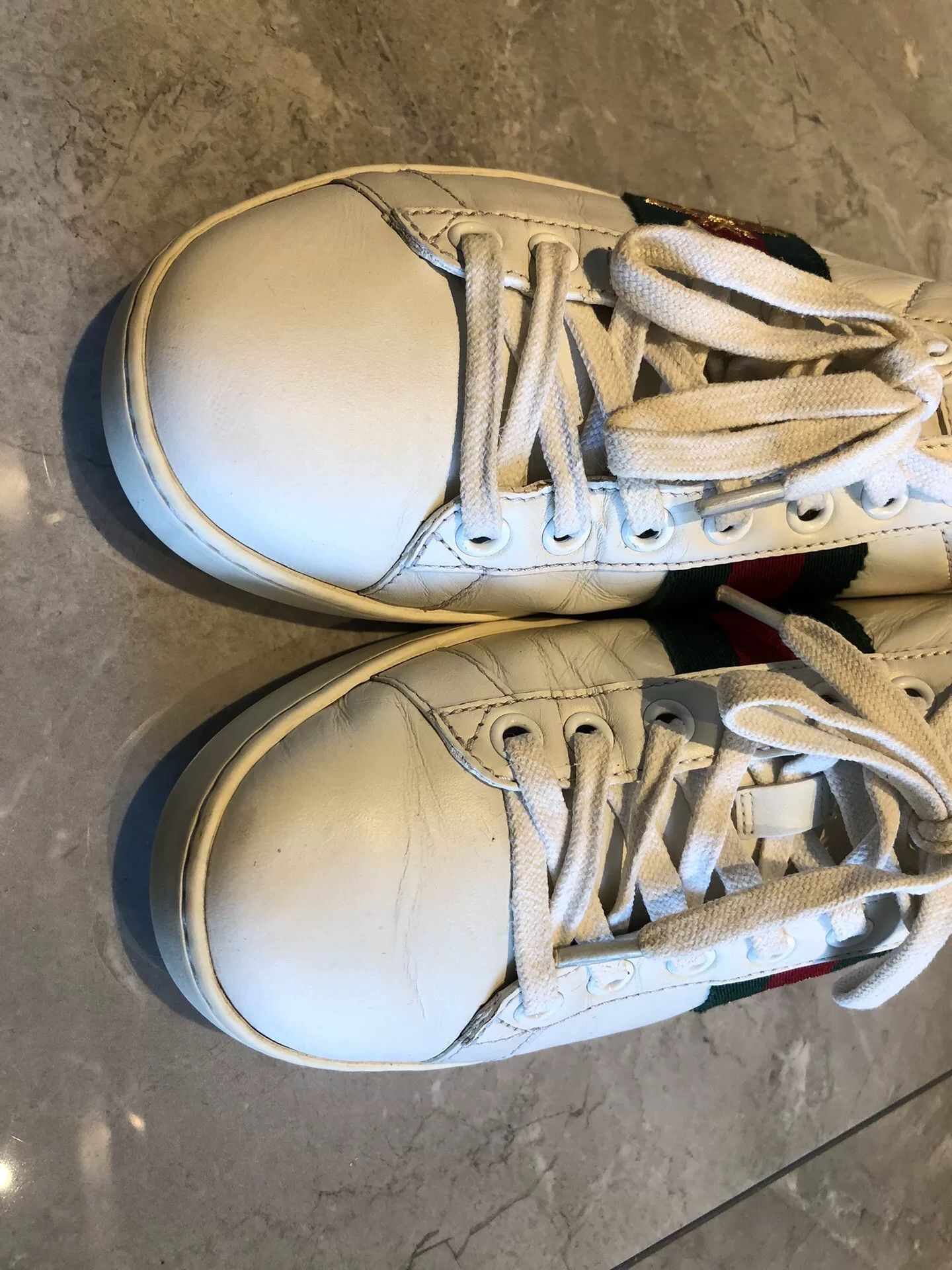 Gucci Gucci classic bee leather women's sneakers Size US 5 / IT 35 - 5 Thumbnail