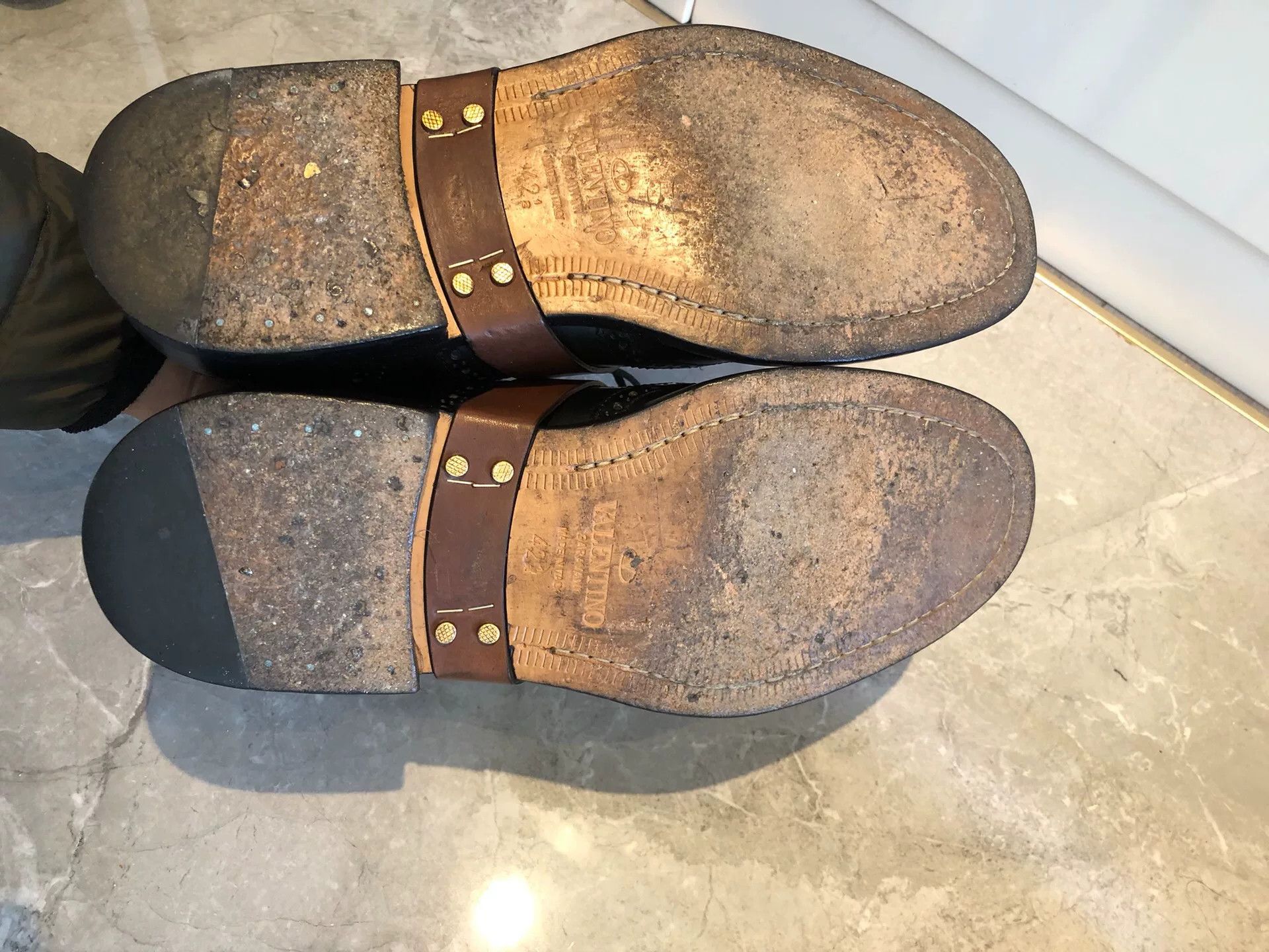 Valentino Valentino Men's Brogue Leather Shoes Size US 9.5 / EU 42-43 - 7 Thumbnail