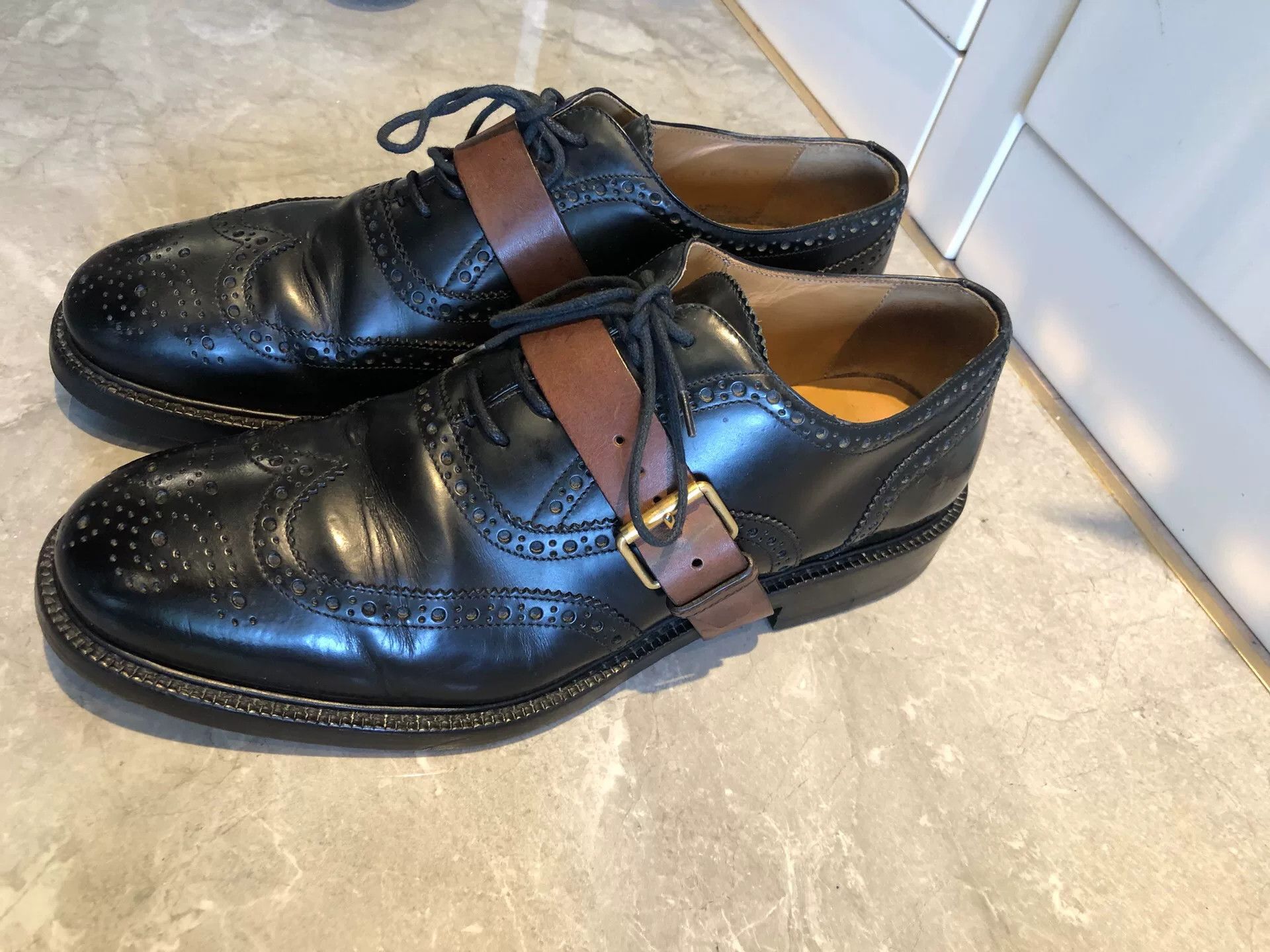 Valentino Valentino Men's Brogue Leather Shoes Size US 9.5 / EU 42-43 - 4 Thumbnail