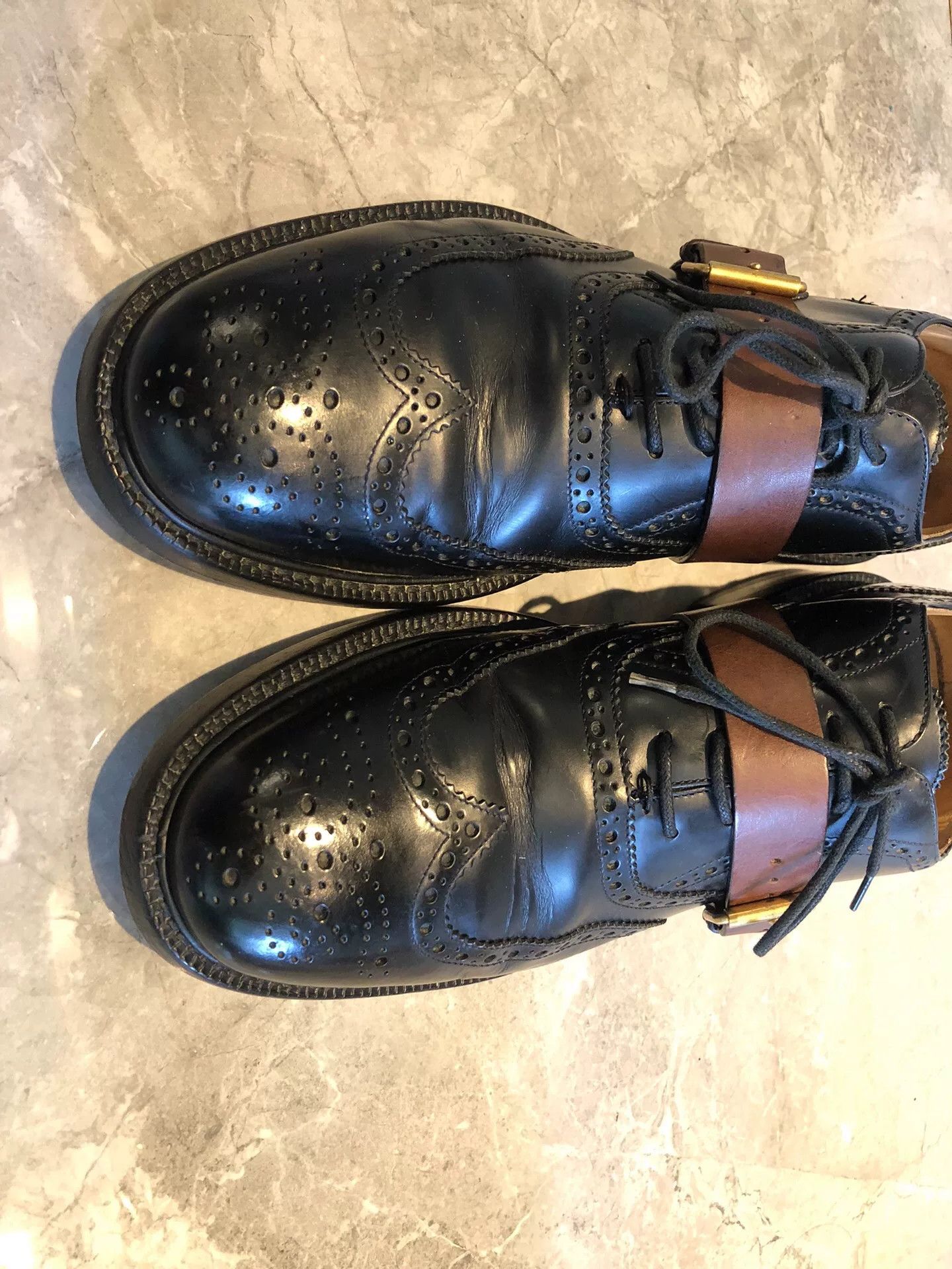 Valentino Valentino Men's Brogue Leather Shoes Size US 9.5 / EU 42-43 - 3 Thumbnail