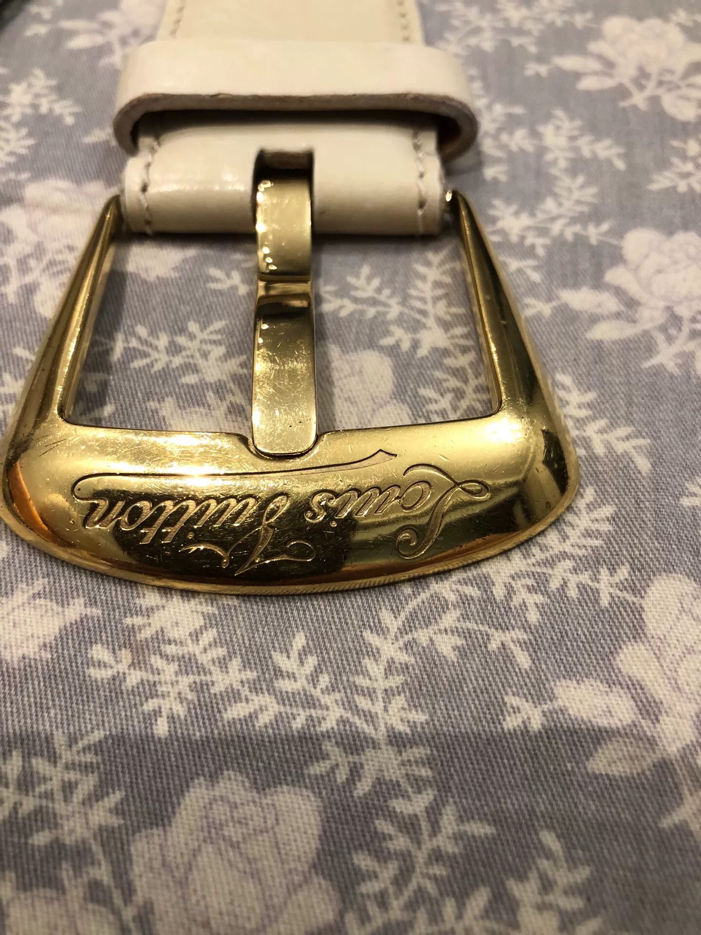 Louis Vuitton LV Leather Belt Gold Buckle Monogram Size ONE SIZE - 7 Thumbnail