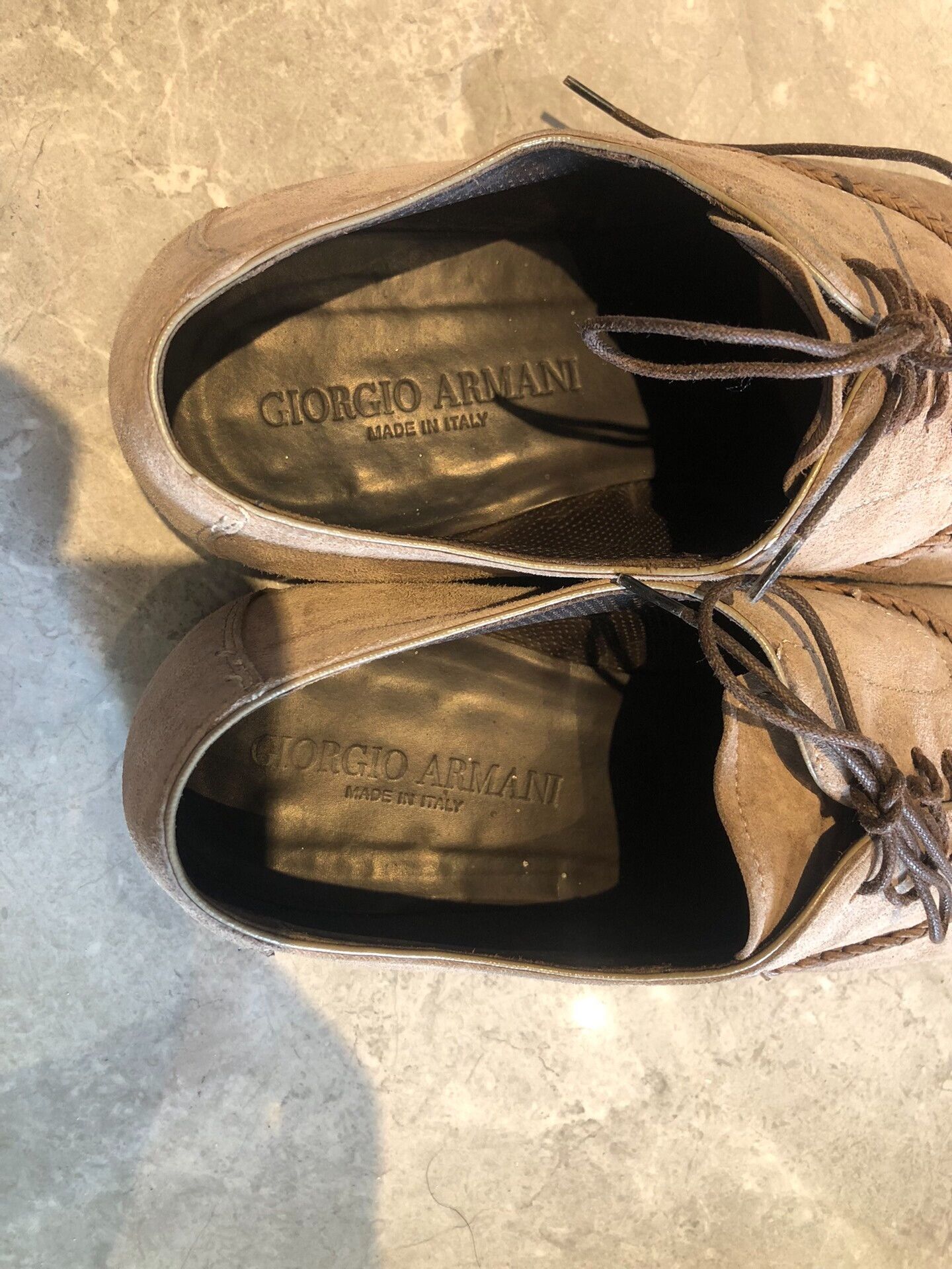 Giorgio Armani Giorgio Armani Men's Handmade Leather Shoes Size US 6.5 / EU 39-40 - 4 Thumbnail