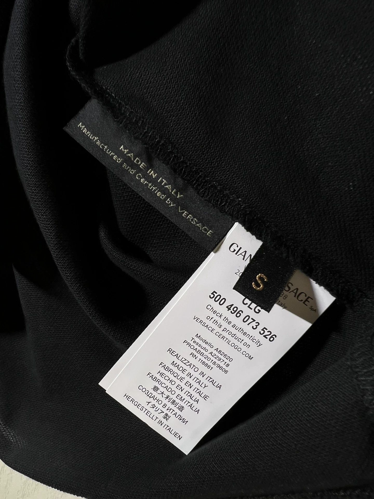 Versace VERSACE Men's Collared Short Sleeve T-shirt Size US S / EU 44-46 / 1 - 8 Thumbnail