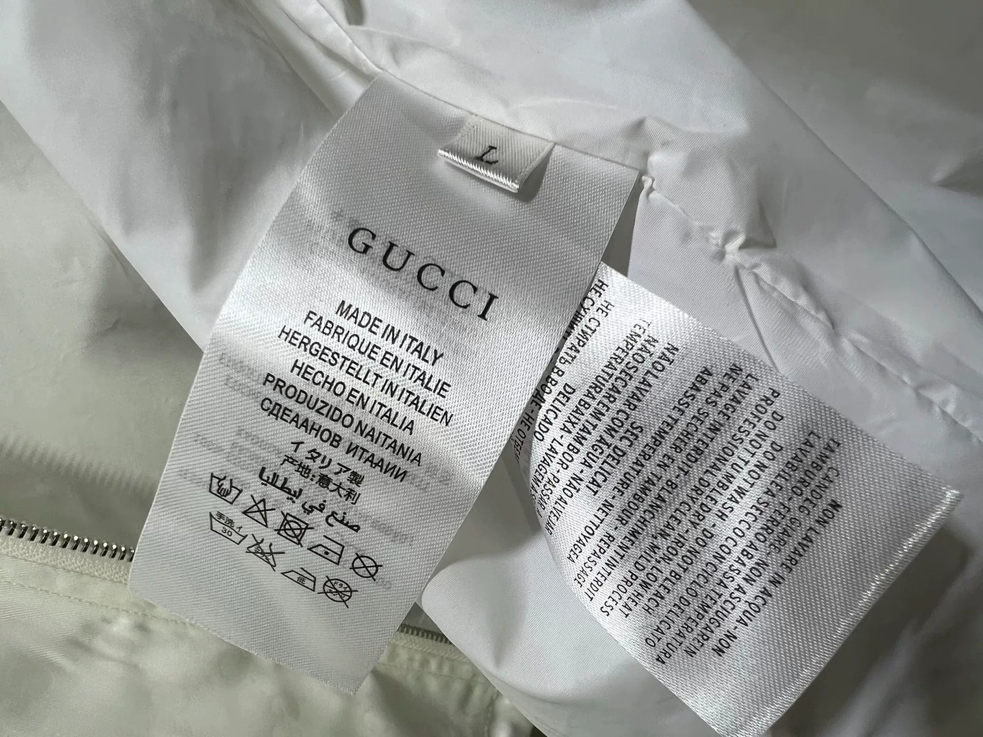 Gucci Gucci Men's White Windproof Jacket Size US L / EU 52-54 / 3 - 8 Thumbnail