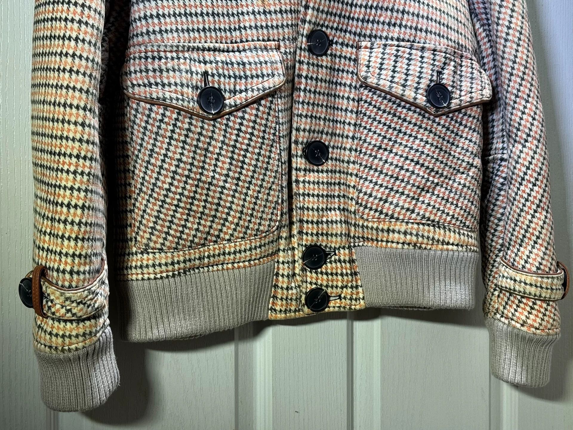 Prada Prada Men's Houndstooth Fur Coat Size US M / EU 48-50 / 2 - 4 Thumbnail