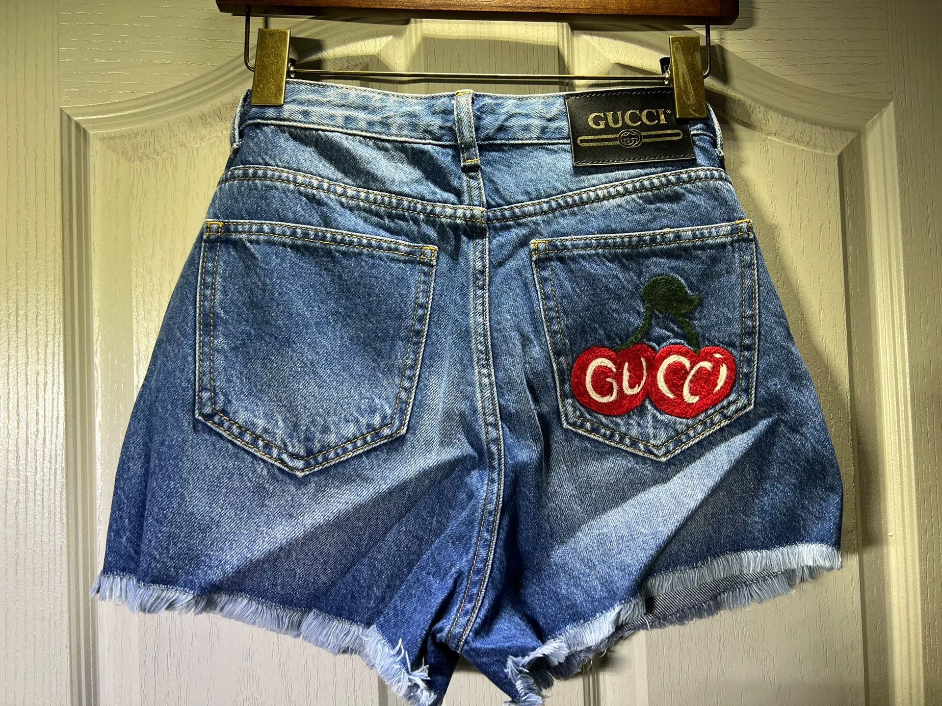 Gucci Gucci Women's Spring Summer Denim Shorts Size 37" - 7 Thumbnail
